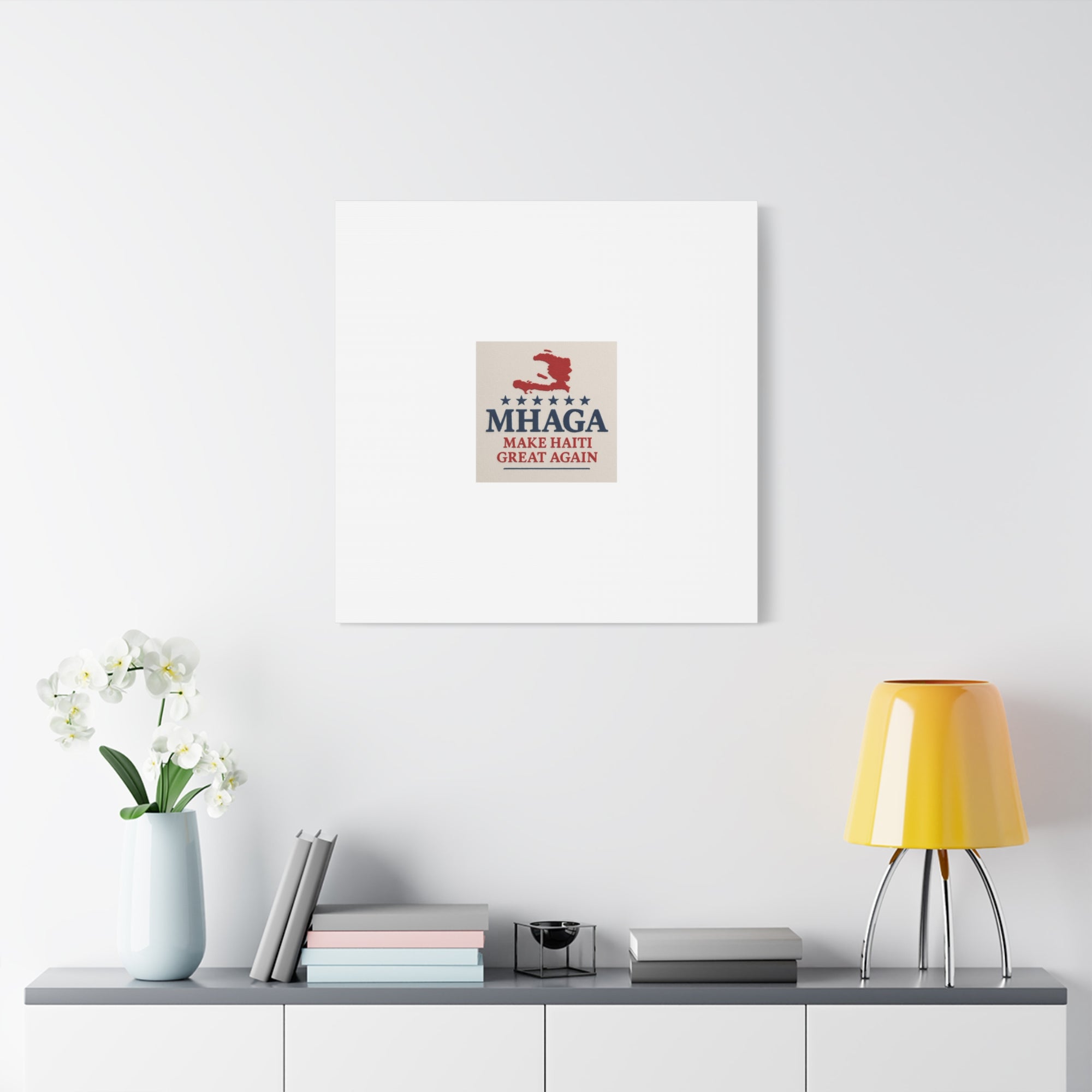 Matte Canvas Wall Art - MHAGA Make Haiti Great Again, Political Decor, Haitian Pride, Home Gallery, Unique Gift Idea