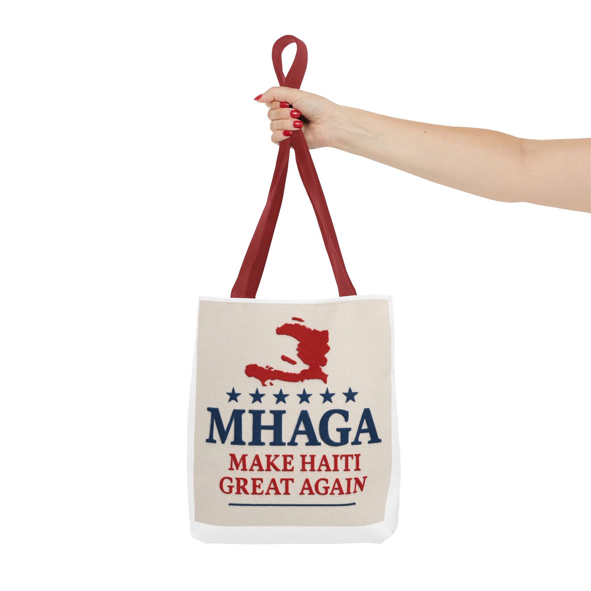 Patriotic Haiti Tote Bag, Make Haiti Great Again, Canvas Shopping Bag, Eco-Friendly Gift, Travel Bag, Statement Tote