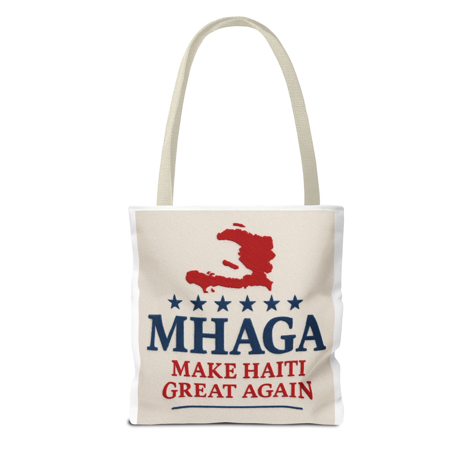Patriotic Haiti Tote Bag, Make Haiti Great Again, Canvas Shopping Bag, Eco-Friendly Gift, Travel Bag, Statement Tote
