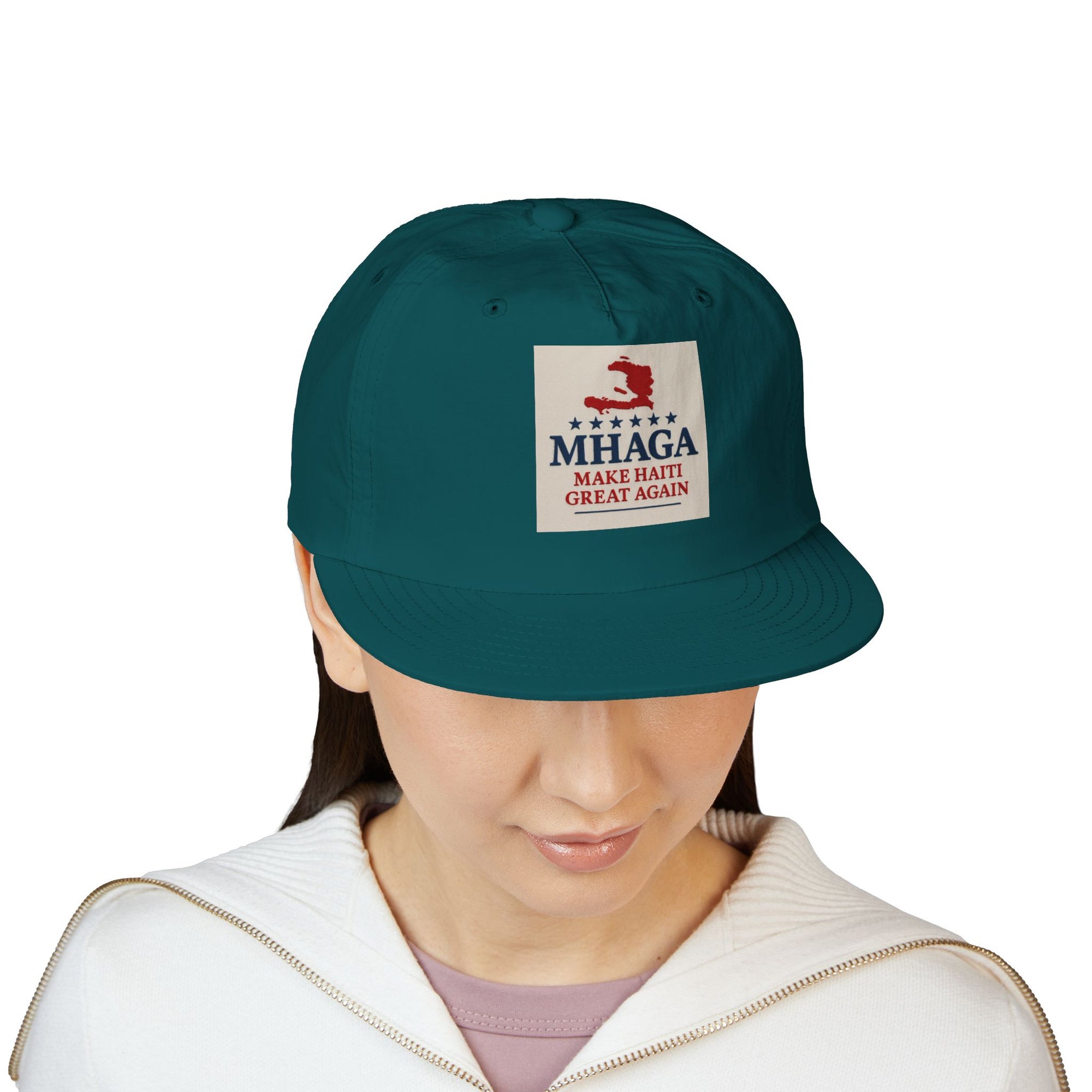 Surf Cap with 'MHAGA - Make Haiti Great Again' Design | Ideal for Beach Days, Casual Outings, Summer Festivals, Travel Adventures, Gift Idea