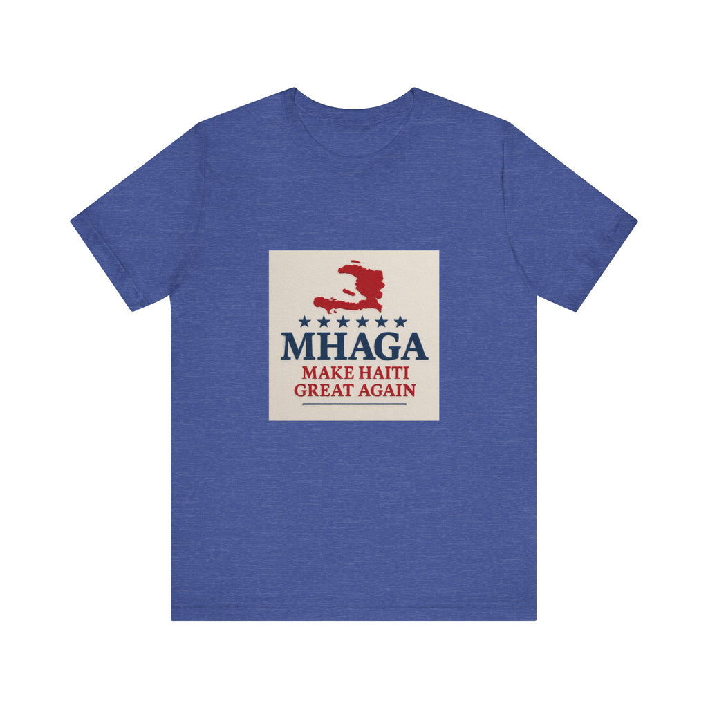 Unisex Jersey Short Sleeve Tee – MHAGA Make Haiti Great Again Shirt, Casual Wear, Gift for Activists, Festival Apparel, Travel Tee