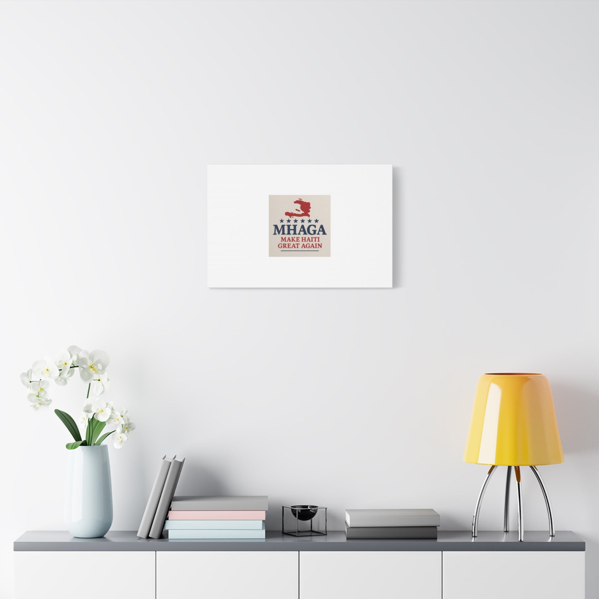Matte Canvas Wall Art - MHAGA Make Haiti Great Again, Political Decor, Haitian Pride, Home Gallery, Unique Gift Idea