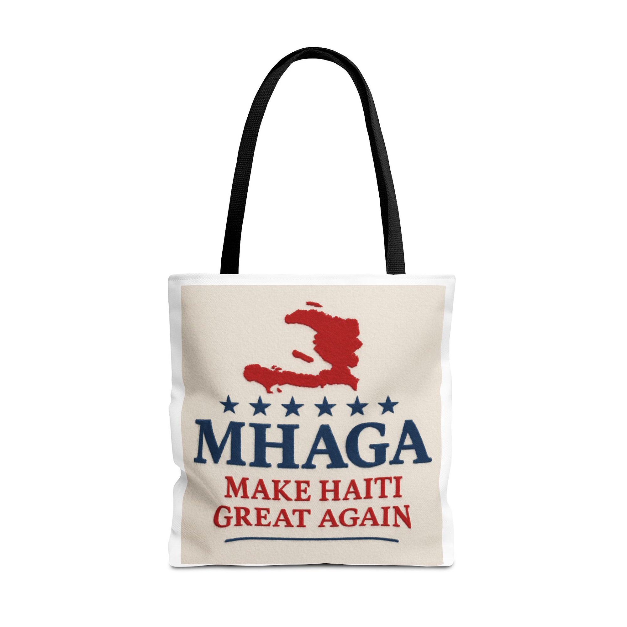 Patriotic Haiti Tote Bag, Make Haiti Great Again, Canvas Shopping Bag, Eco-Friendly Gift, Travel Bag, Statement Tote