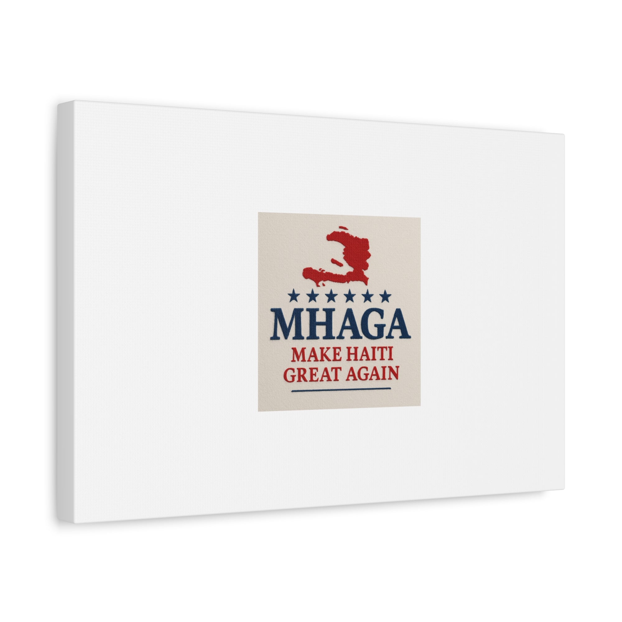 Matte Canvas Wall Art - MHAGA Make Haiti Great Again, Political Decor, Haitian Pride, Home Gallery, Unique Gift Idea