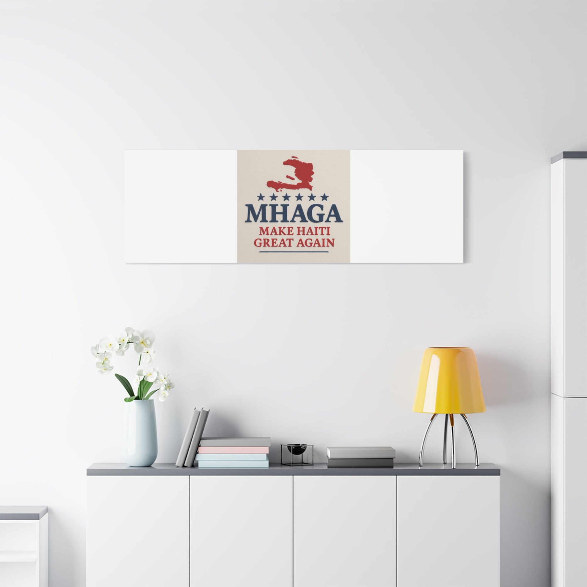 Matte Canvas Wall Art - MHAGA Make Haiti Great Again, Political Decor, Haitian Pride, Home Gallery, Unique Gift Idea