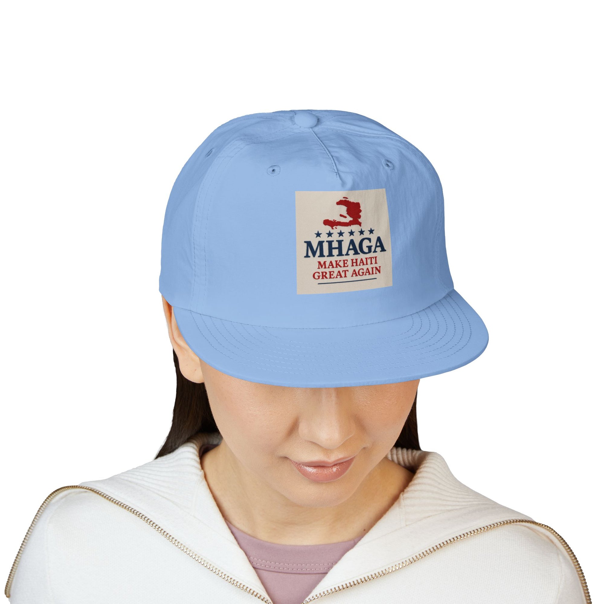 Surf Cap with 'MHAGA - Make Haiti Great Again' Design | Ideal for Beach Days, Casual Outings, Summer Festivals, Travel Adventures, Gift Idea
