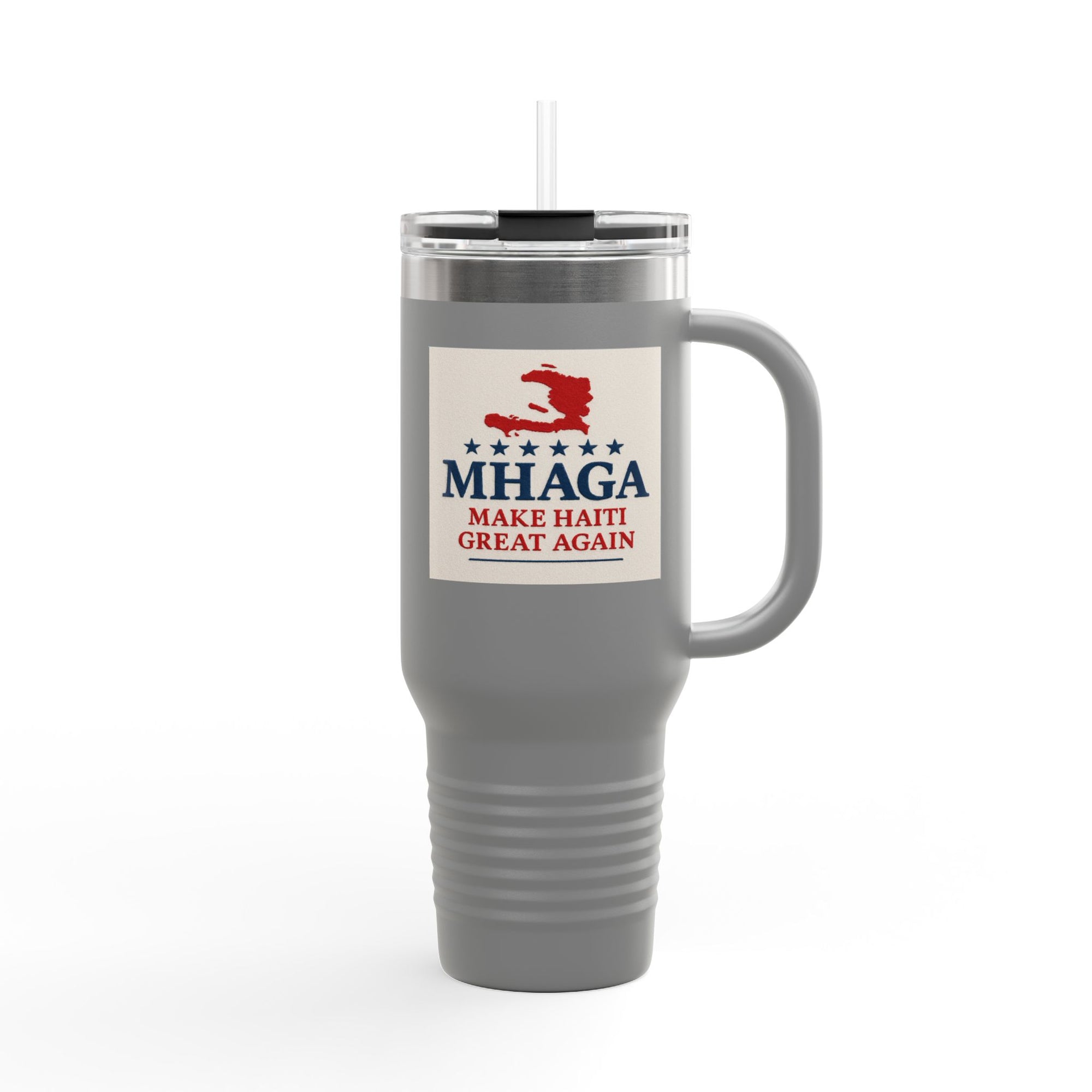Insulated Travel Mug - MHAGA: Make Haiti Great Again, Perfect for Coffee Lovers, Road Trips, Gifts, 40oz Outdoor Adventure