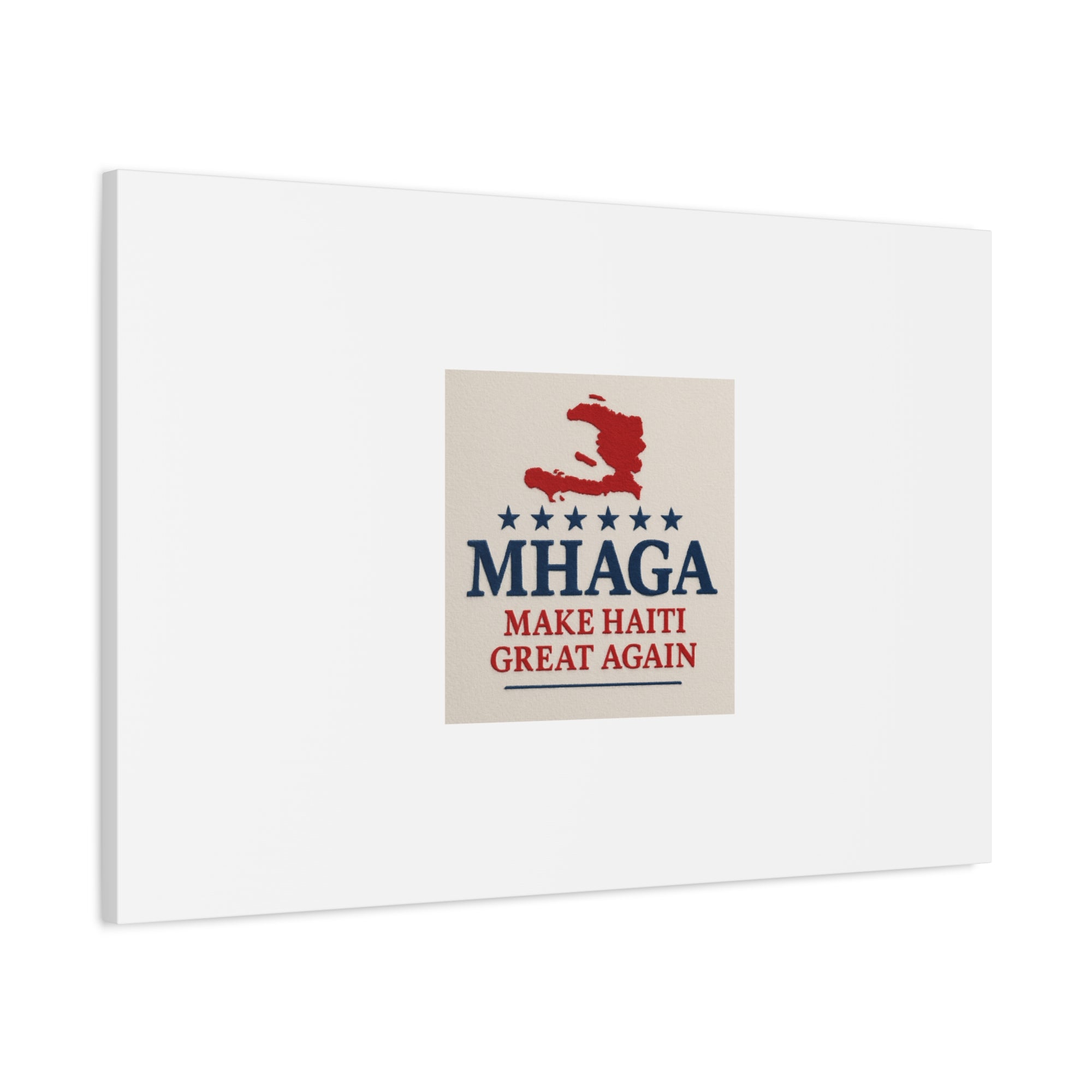 Matte Canvas Wall Art - MHAGA Make Haiti Great Again, Political Decor, Haitian Pride, Home Gallery, Unique Gift Idea