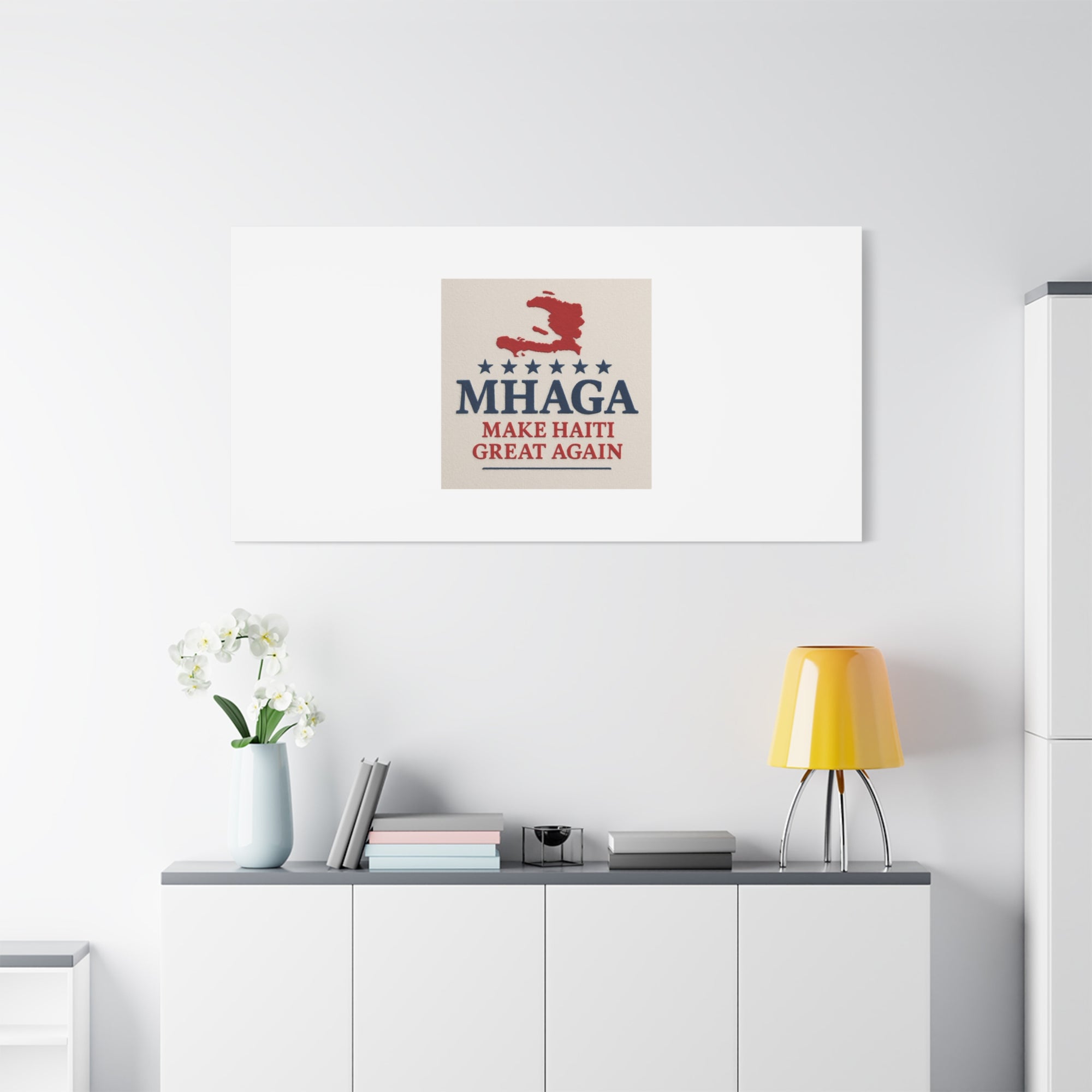 Matte Canvas Wall Art - MHAGA Make Haiti Great Again, Political Decor, Haitian Pride, Home Gallery, Unique Gift Idea