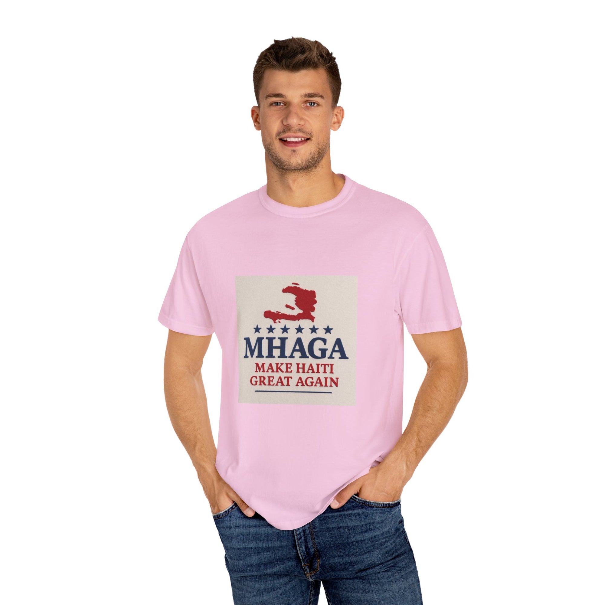 Unisex Garment-Dyed T-shirt: Make Haiti Great Again, Casual Tee, Cultural Pride Shirt, Gift for Activists, Haiti Heritage Apparel