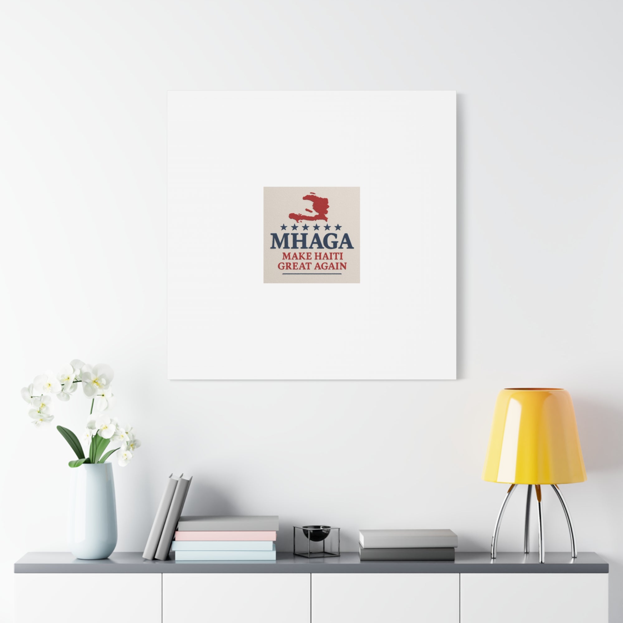 Matte Canvas Wall Art - MHAGA Make Haiti Great Again, Political Decor, Haitian Pride, Home Gallery, Unique Gift Idea