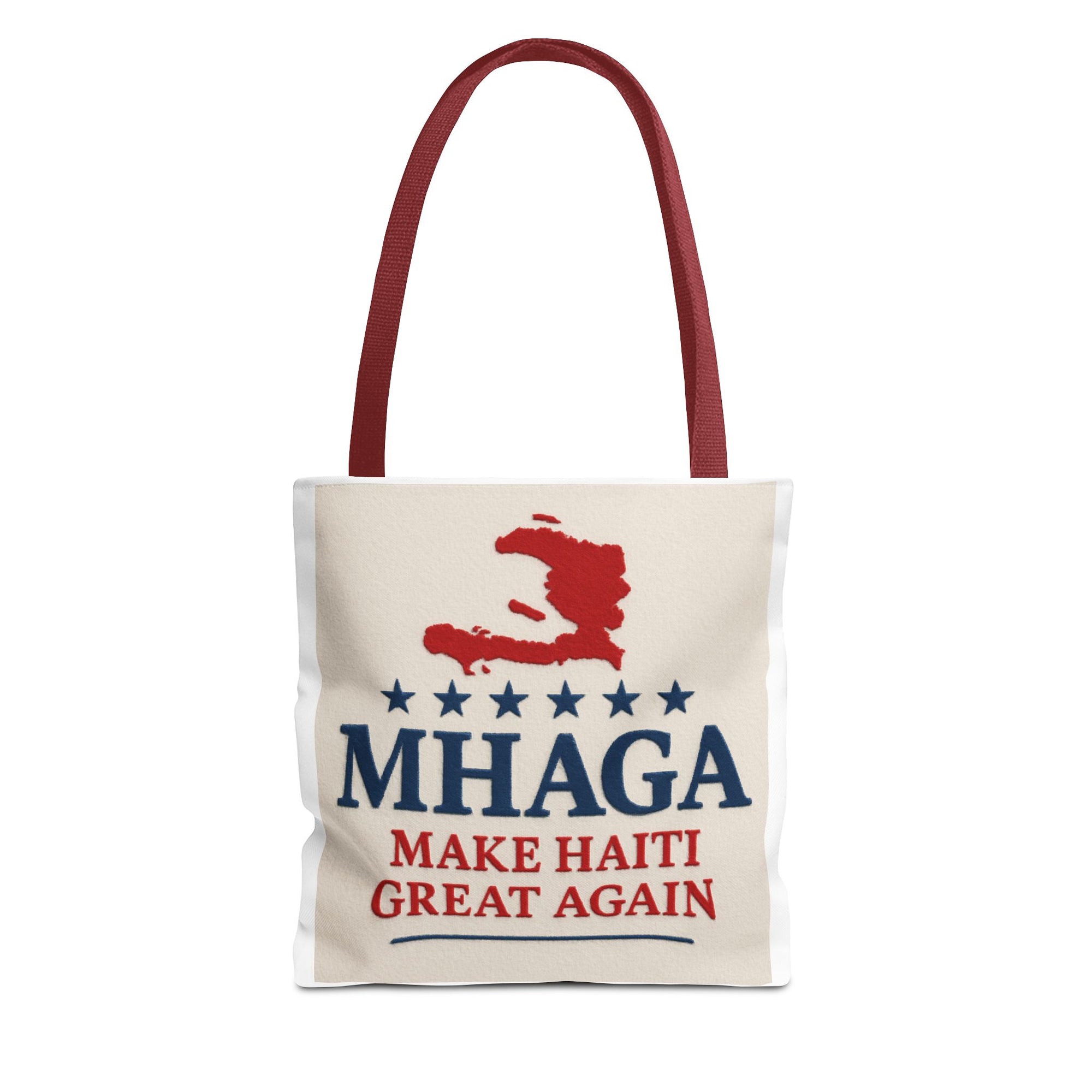 Patriotic Haiti Tote Bag, Make Haiti Great Again, Canvas Shopping Bag, Eco-Friendly Gift, Travel Bag, Statement Tote