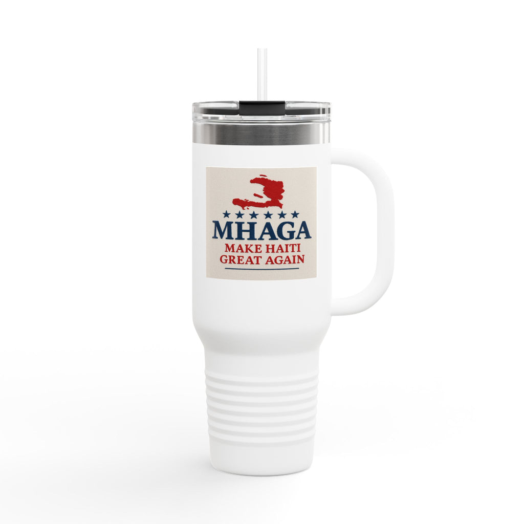 Insulated Travel Mug - MHAGA: Make Haiti Great Again, Perfect for Coffee Lovers, Road Trips, Gifts, 40oz Outdoor Adventure