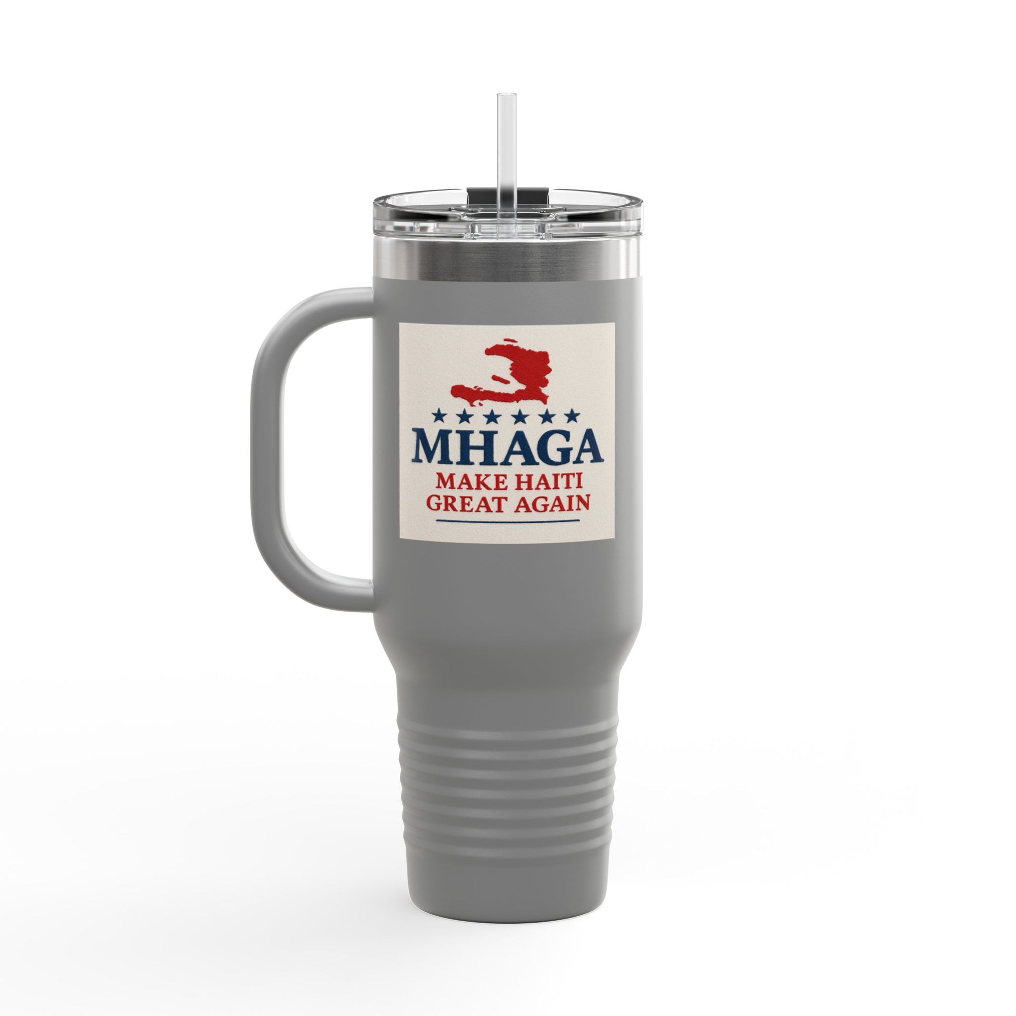 Insulated Travel Mug - MHAGA: Make Haiti Great Again, Perfect for Coffee Lovers, Road Trips, Gifts, 40oz Outdoor Adventure