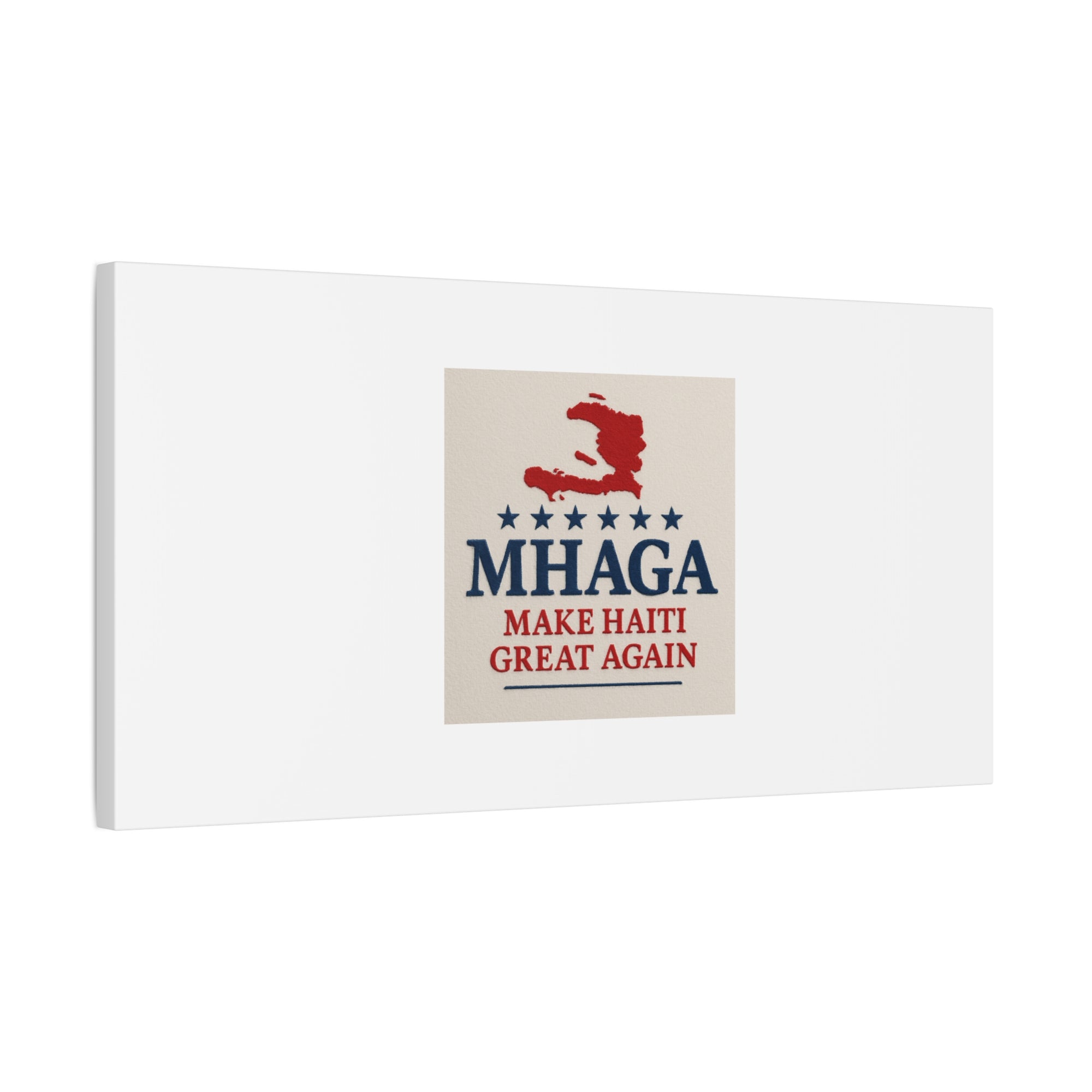 Matte Canvas Wall Art - MHAGA Make Haiti Great Again, Political Decor, Haitian Pride, Home Gallery, Unique Gift Idea