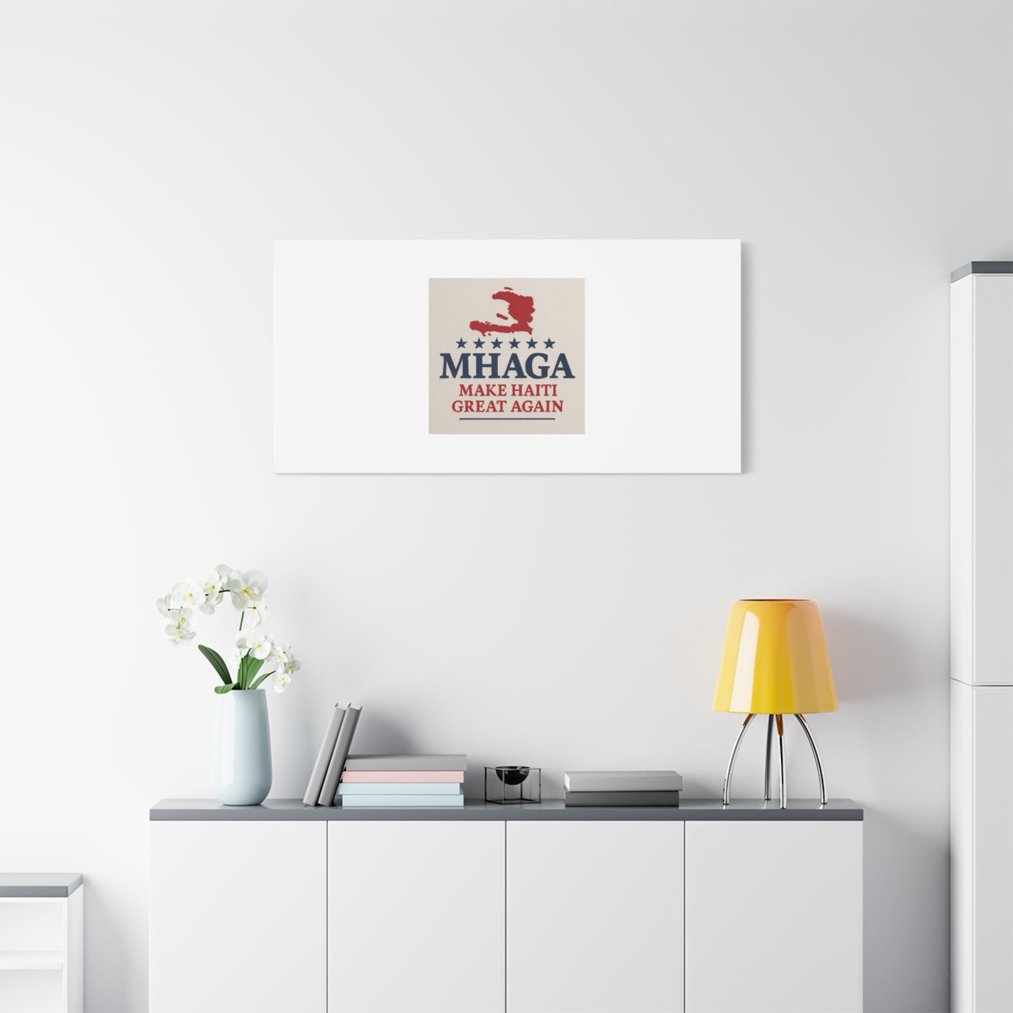 Matte Canvas Wall Art - MHAGA Make Haiti Great Again, Political Decor, Haitian Pride, Home Gallery, Unique Gift Idea