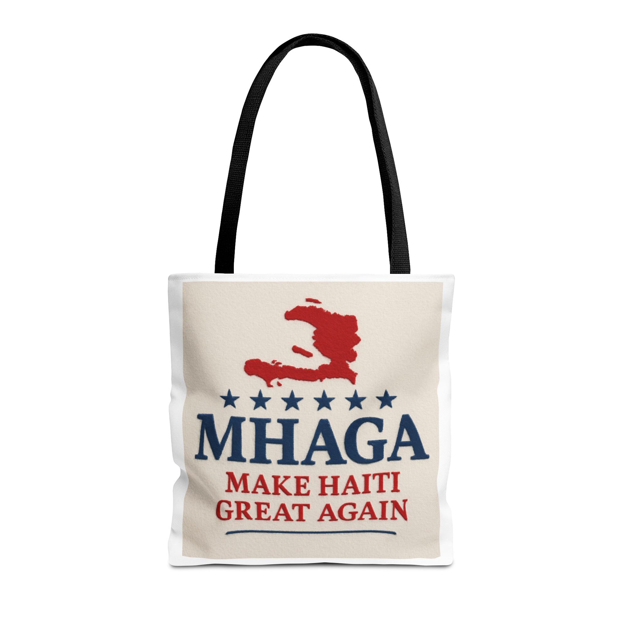 Patriotic Haiti Tote Bag, Make Haiti Great Again, Canvas Shopping Bag, Eco-Friendly Gift, Travel Bag, Statement Tote