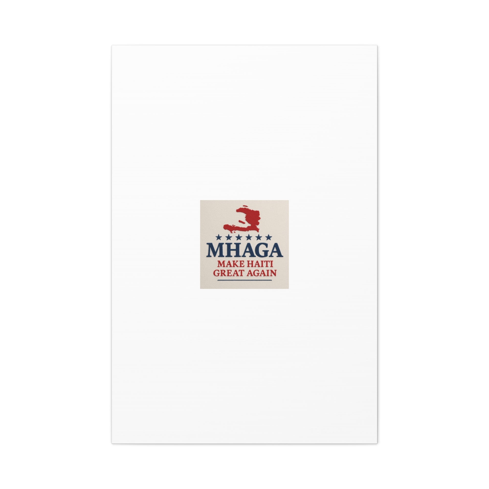 Matte Canvas Wall Art - MHAGA Make Haiti Great Again, Political Decor, Haitian Pride, Home Gallery, Unique Gift Idea