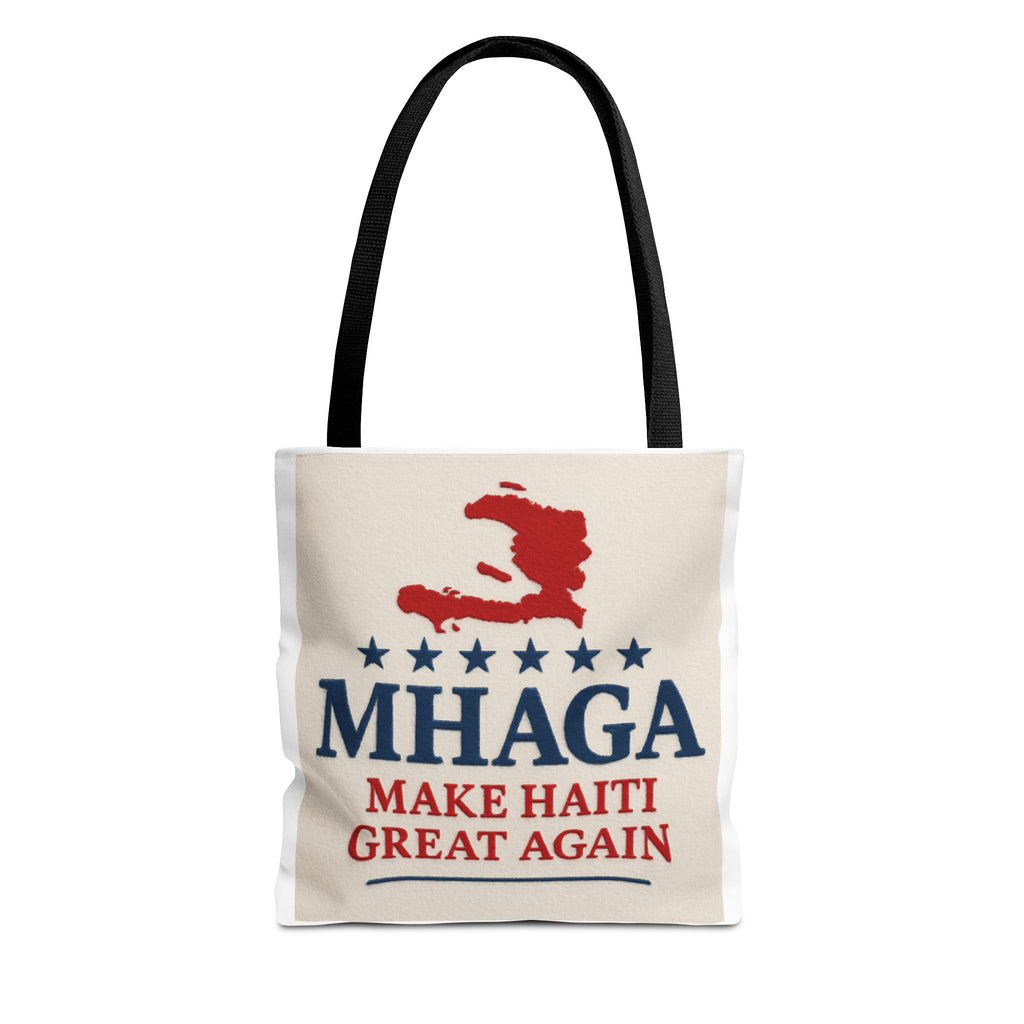 Patriotic Haiti Tote Bag, Make Haiti Great Again, Canvas Shopping Bag, Eco-Friendly Gift, Travel Bag, Statement Tote