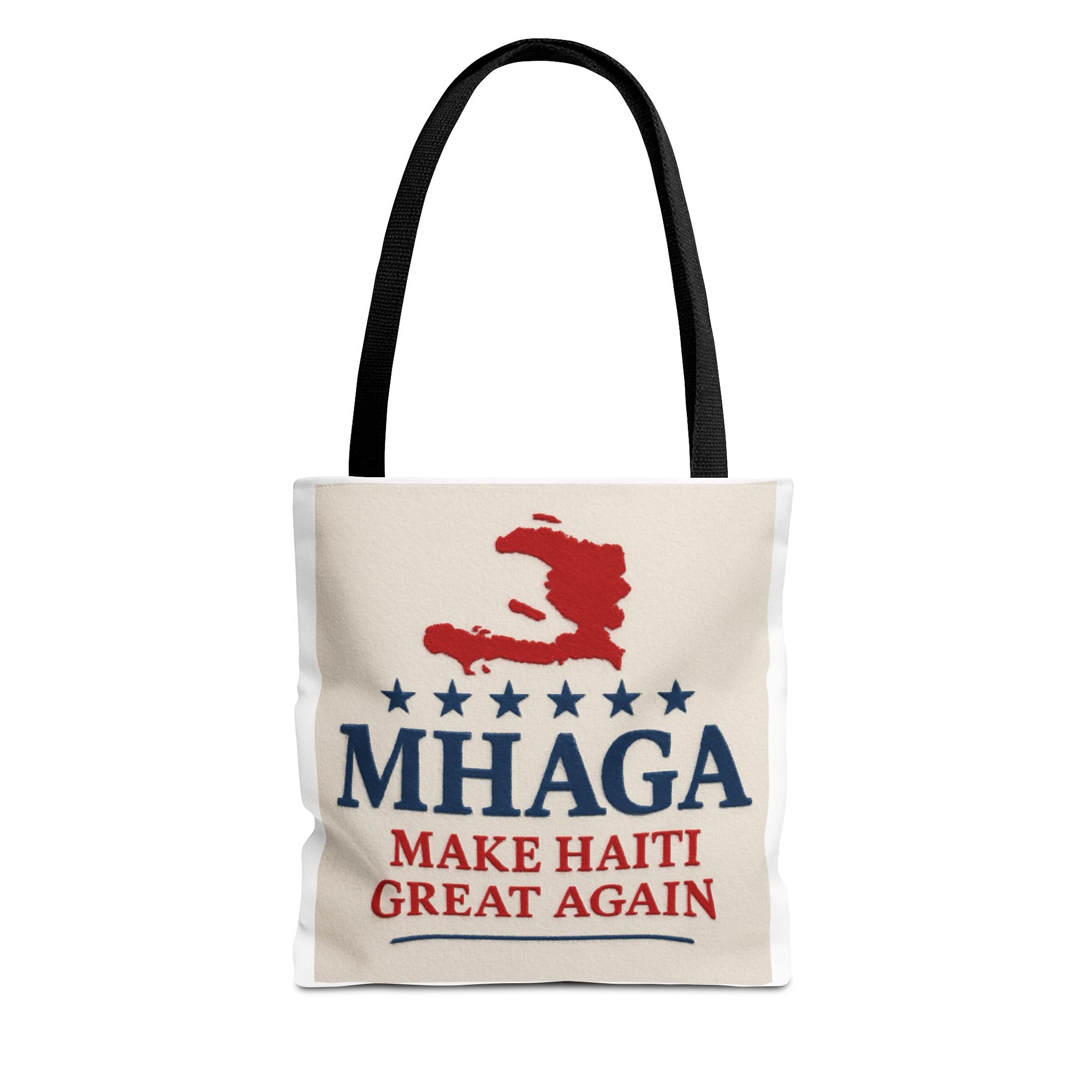 Patriotic Haiti Tote Bag, Make Haiti Great Again, Canvas Shopping Bag, Eco-Friendly Gift, Travel Bag, Statement Tote