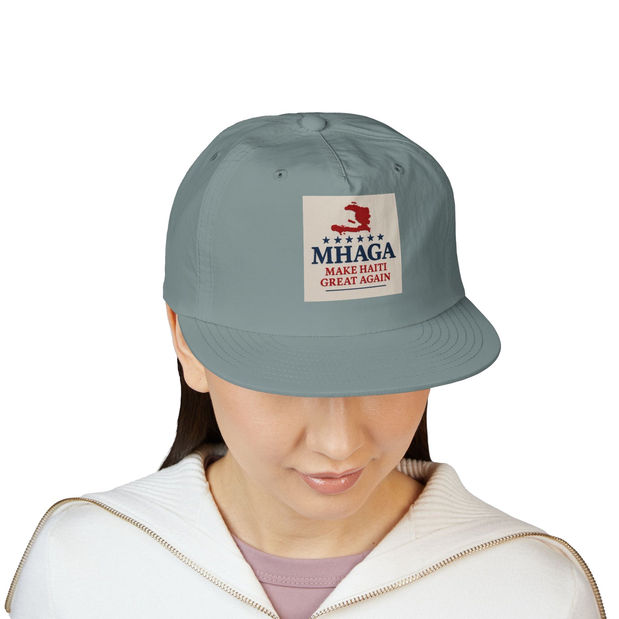Surf Cap with 'MHAGA - Make Haiti Great Again' Design | Ideal for Beach Days, Casual Outings, Summer Festivals, Travel Adventures, Gift Idea