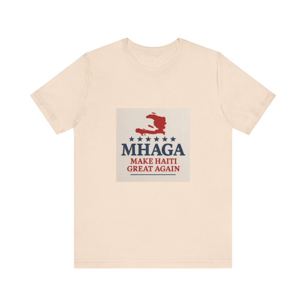 Unisex Jersey Short Sleeve Tee – MHAGA Make Haiti Great Again Shirt, Casual Wear, Gift for Activists, Festival Apparel, Travel Tee