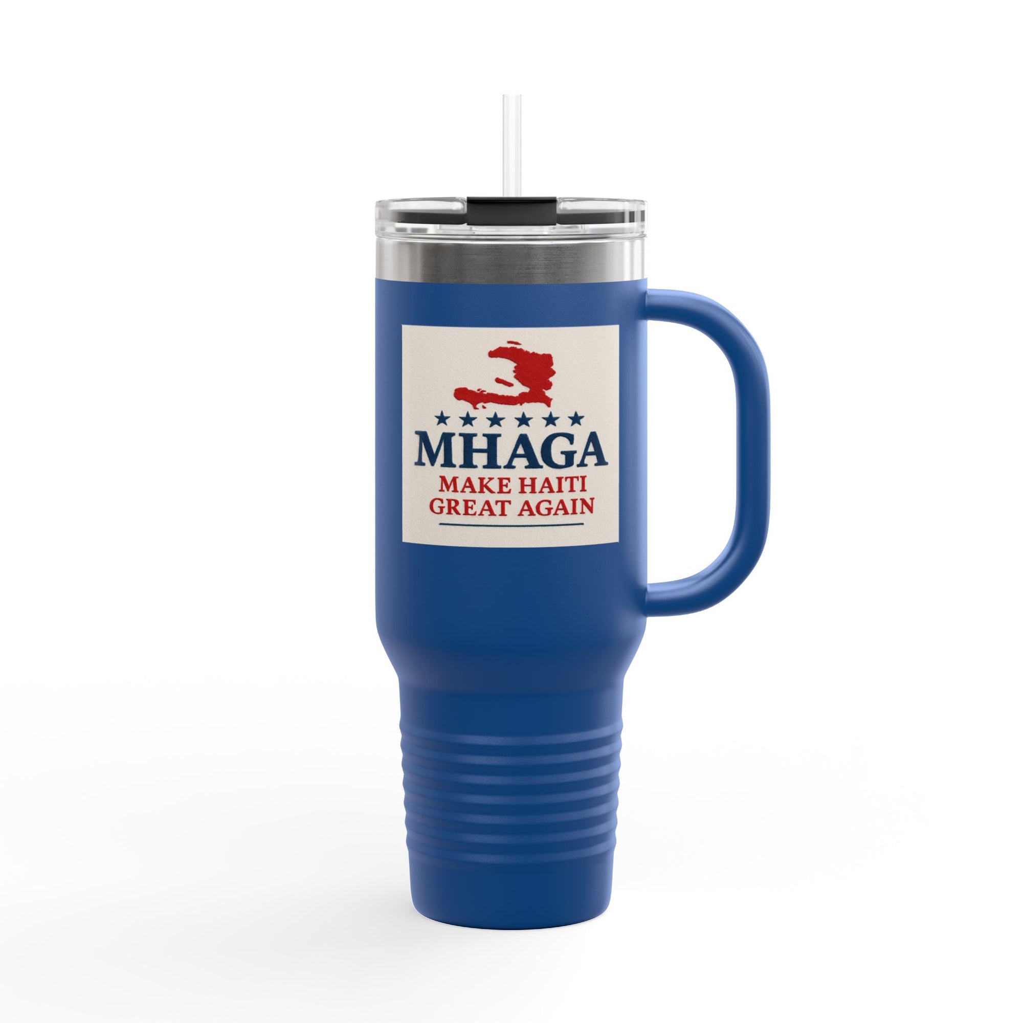 Insulated Travel Mug - MHAGA: Make Haiti Great Again, Perfect for Coffee Lovers, Road Trips, Gifts, 40oz Outdoor Adventure