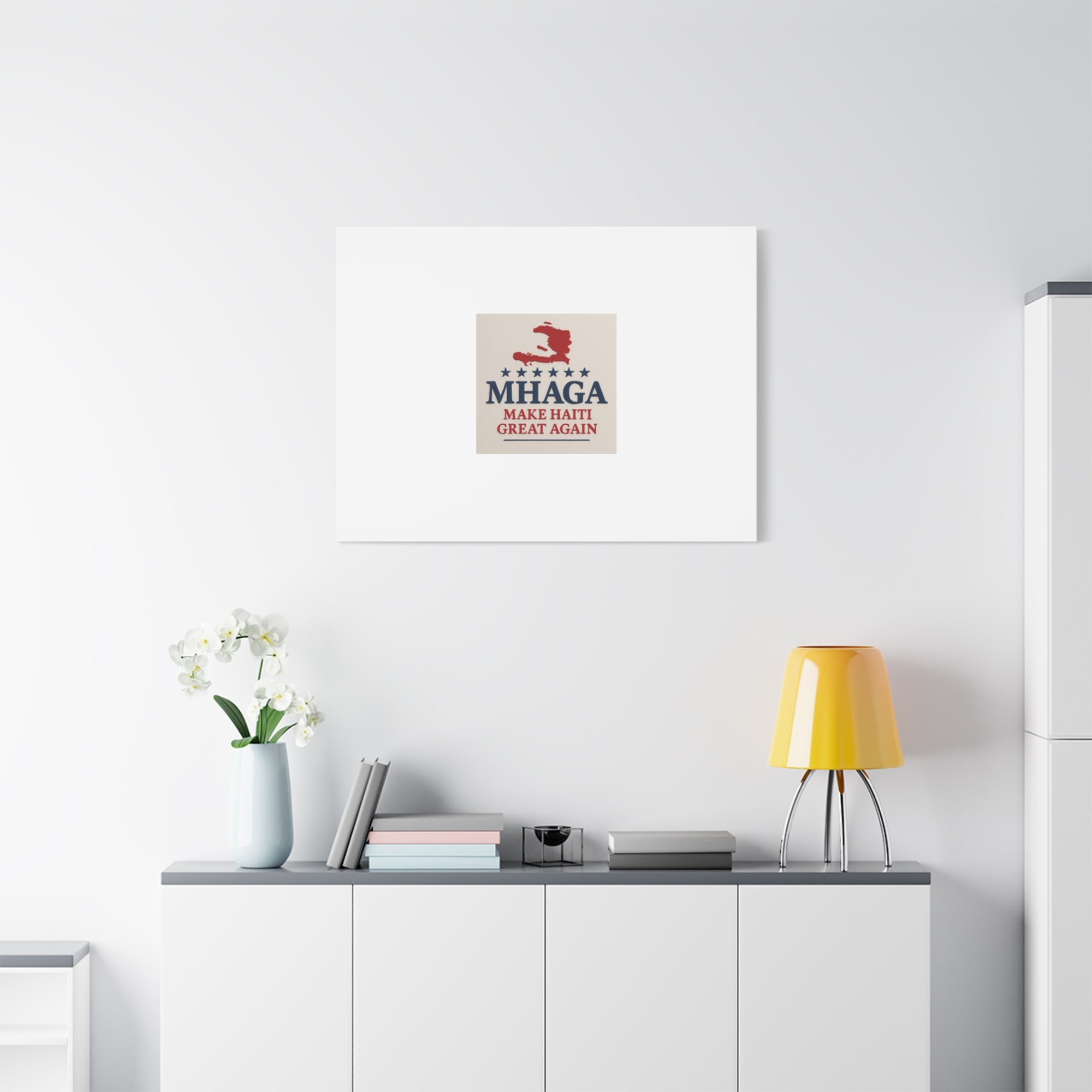 Matte Canvas Wall Art - MHAGA Make Haiti Great Again, Political Decor, Haitian Pride, Home Gallery, Unique Gift Idea