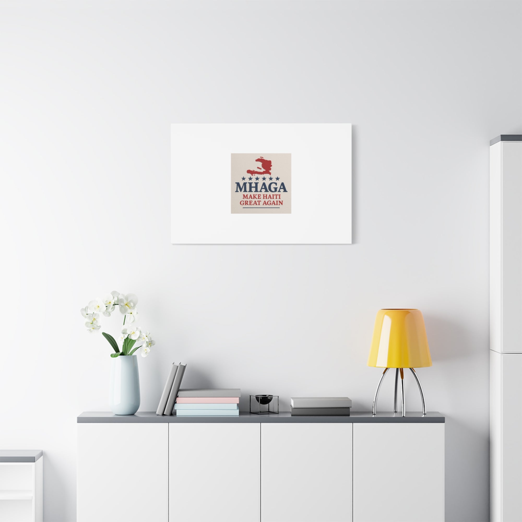 Matte Canvas Wall Art - MHAGA Make Haiti Great Again, Political Decor, Haitian Pride, Home Gallery, Unique Gift Idea