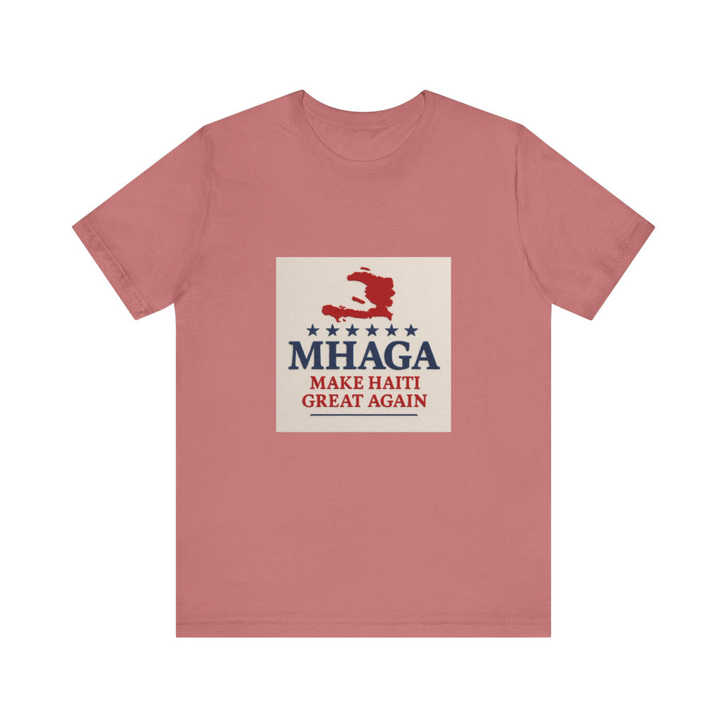 Unisex Jersey Short Sleeve Tee – MHAGA Make Haiti Great Again Shirt, Casual Wear, Gift for Activists, Festival Apparel, Travel Tee