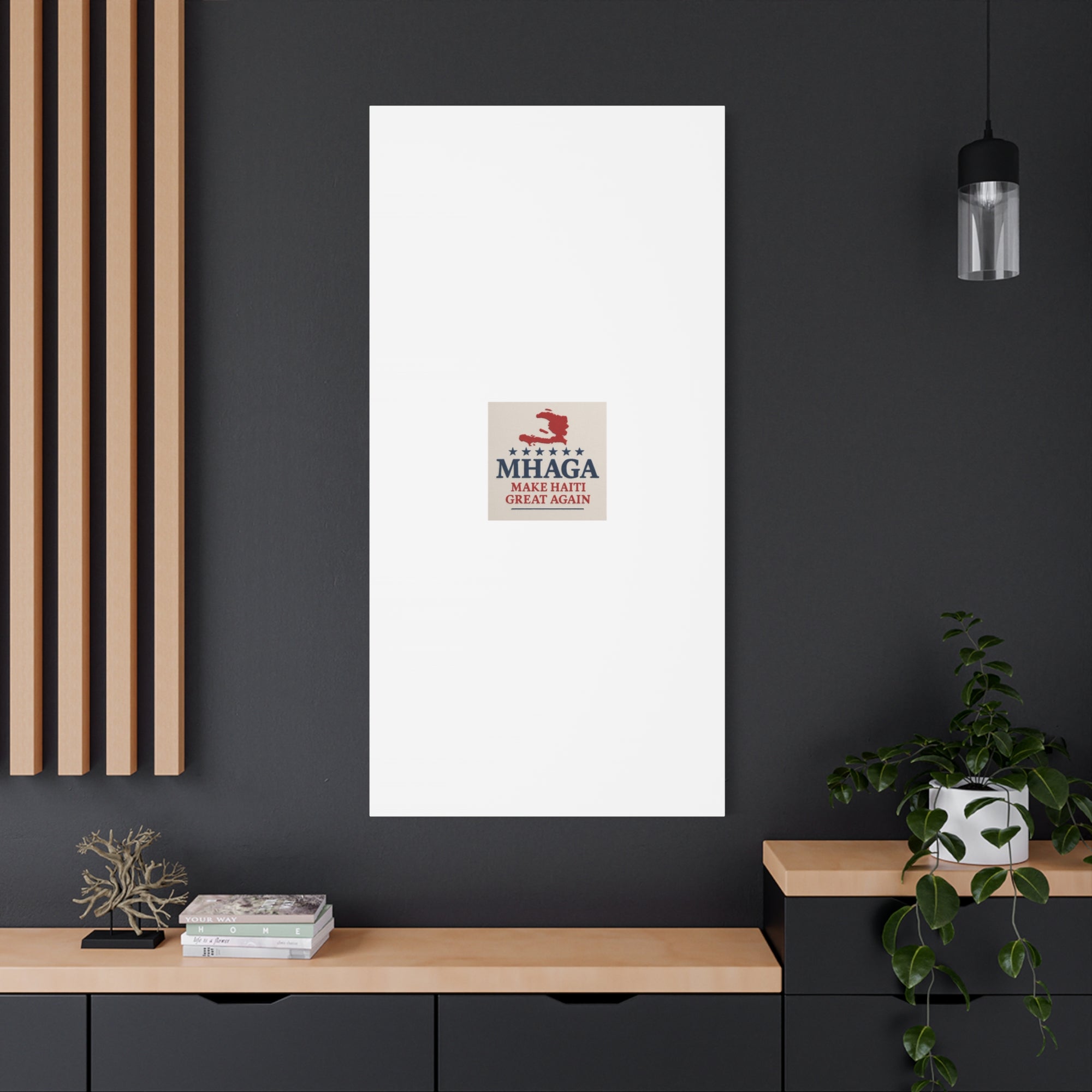 Matte Canvas Wall Art - MHAGA Make Haiti Great Again, Political Decor, Haitian Pride, Home Gallery, Unique Gift Idea