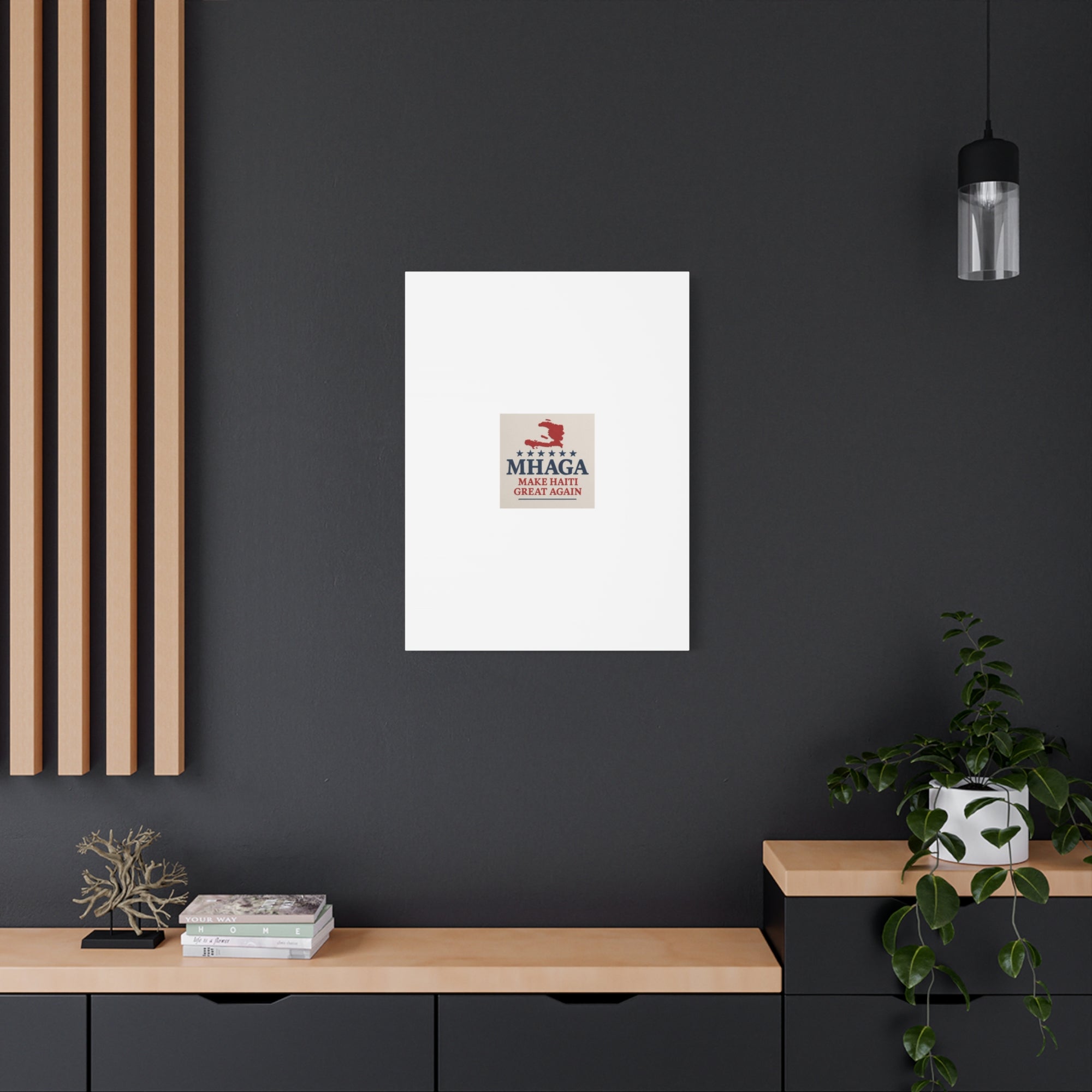 Matte Canvas Wall Art - MHAGA Make Haiti Great Again, Political Decor, Haitian Pride, Home Gallery, Unique Gift Idea