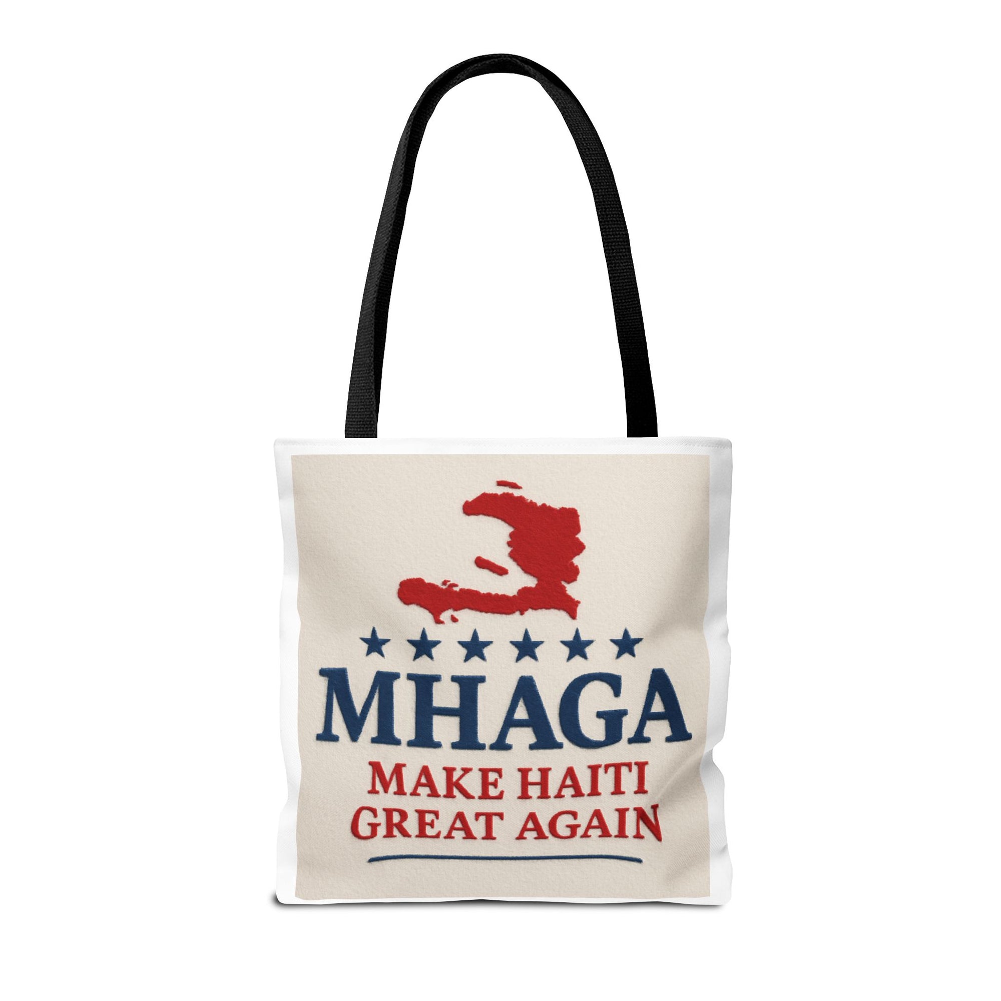 Patriotic Haiti Tote Bag, Make Haiti Great Again, Canvas Shopping Bag, Eco-Friendly Gift, Travel Bag, Statement Tote