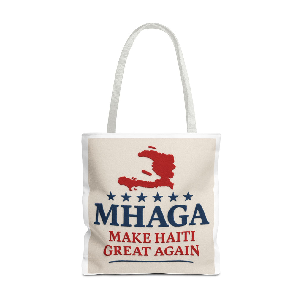 Patriotic Haiti Tote Bag, Make Haiti Great Again, Canvas Shopping Bag, Eco-Friendly Gift, Travel Bag, Statement Tote