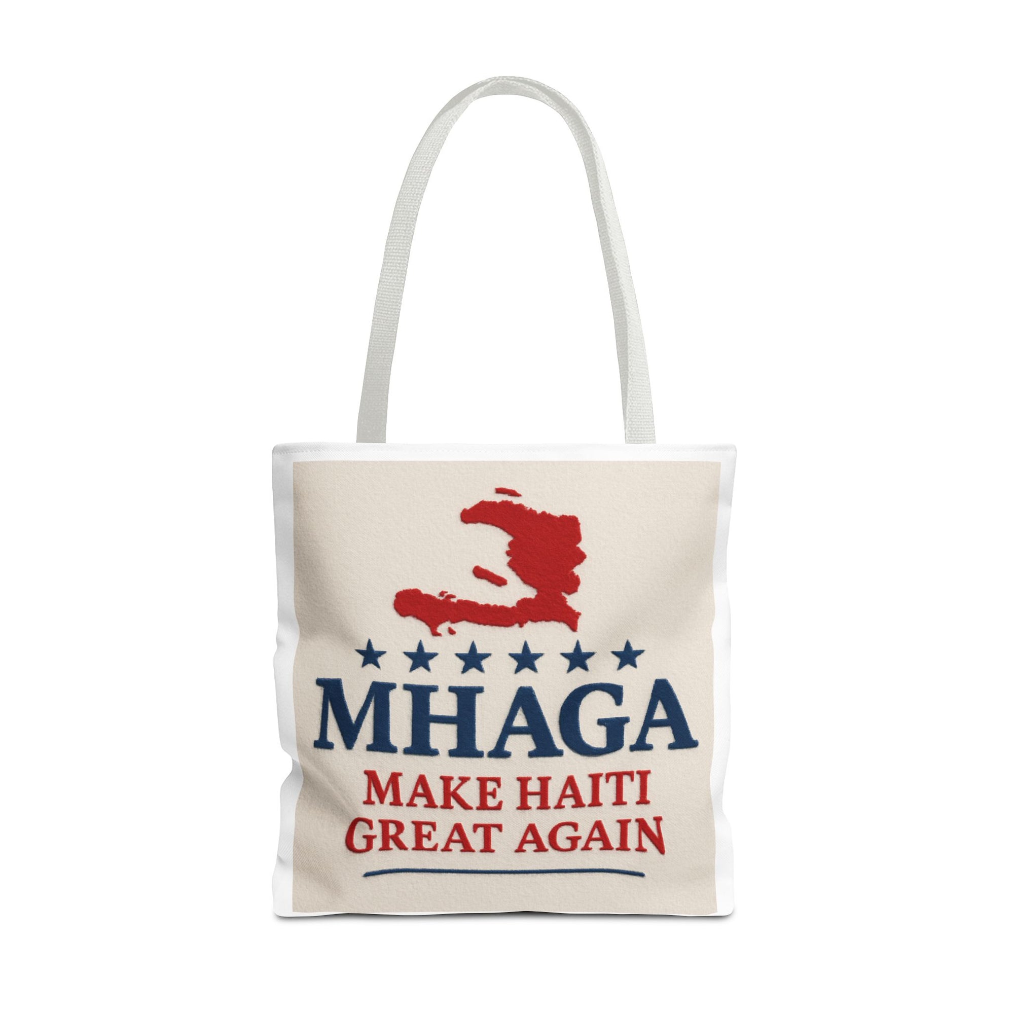 Patriotic Haiti Tote Bag, Make Haiti Great Again, Canvas Shopping Bag, Eco-Friendly Gift, Travel Bag, Statement Tote