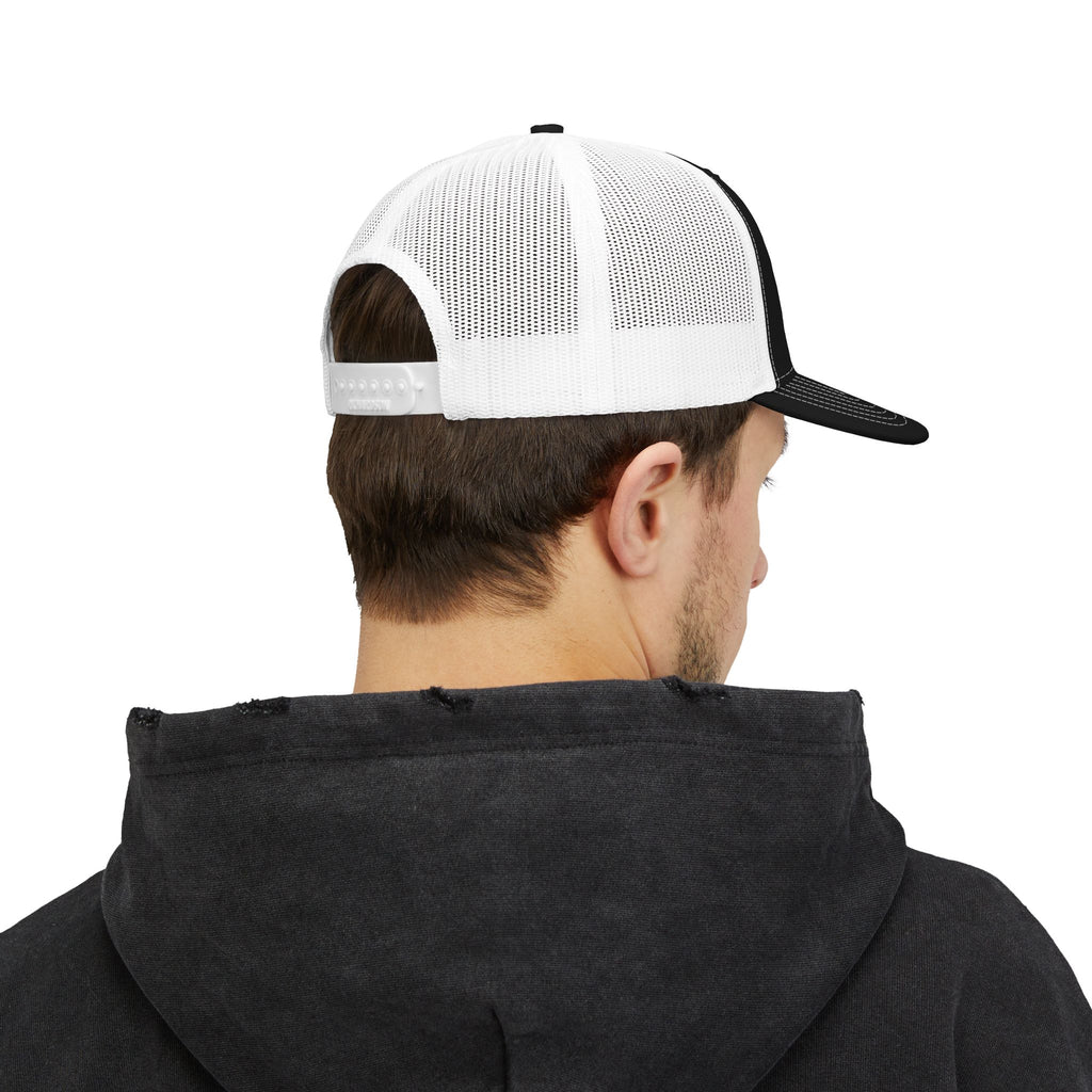 Ellonmask Snapback Trucker Cap — Embroidered 'Ellonmask' Mesh Back Hat