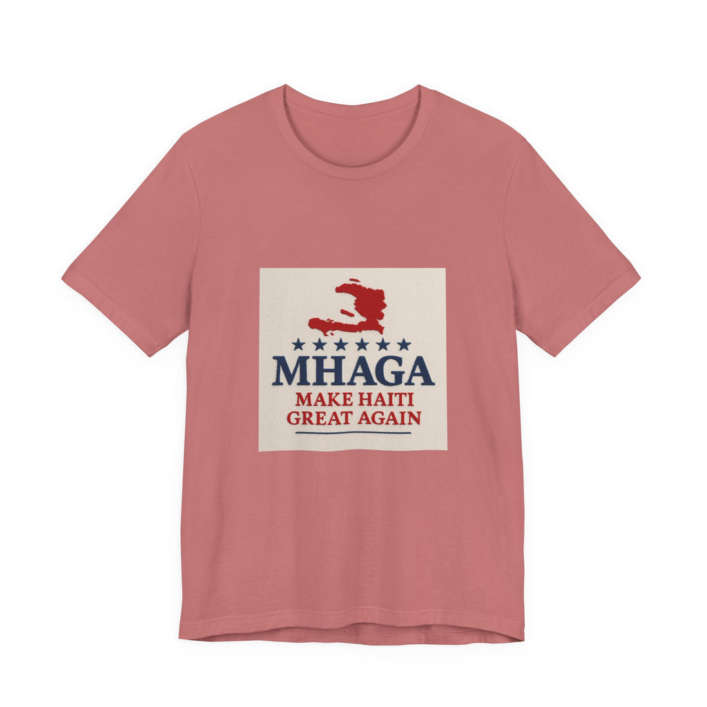 Unisex Jersey Short Sleeve Tee – MHAGA Make Haiti Great Again Shirt, Casual Wear, Gift for Activists, Festival Apparel, Travel Tee