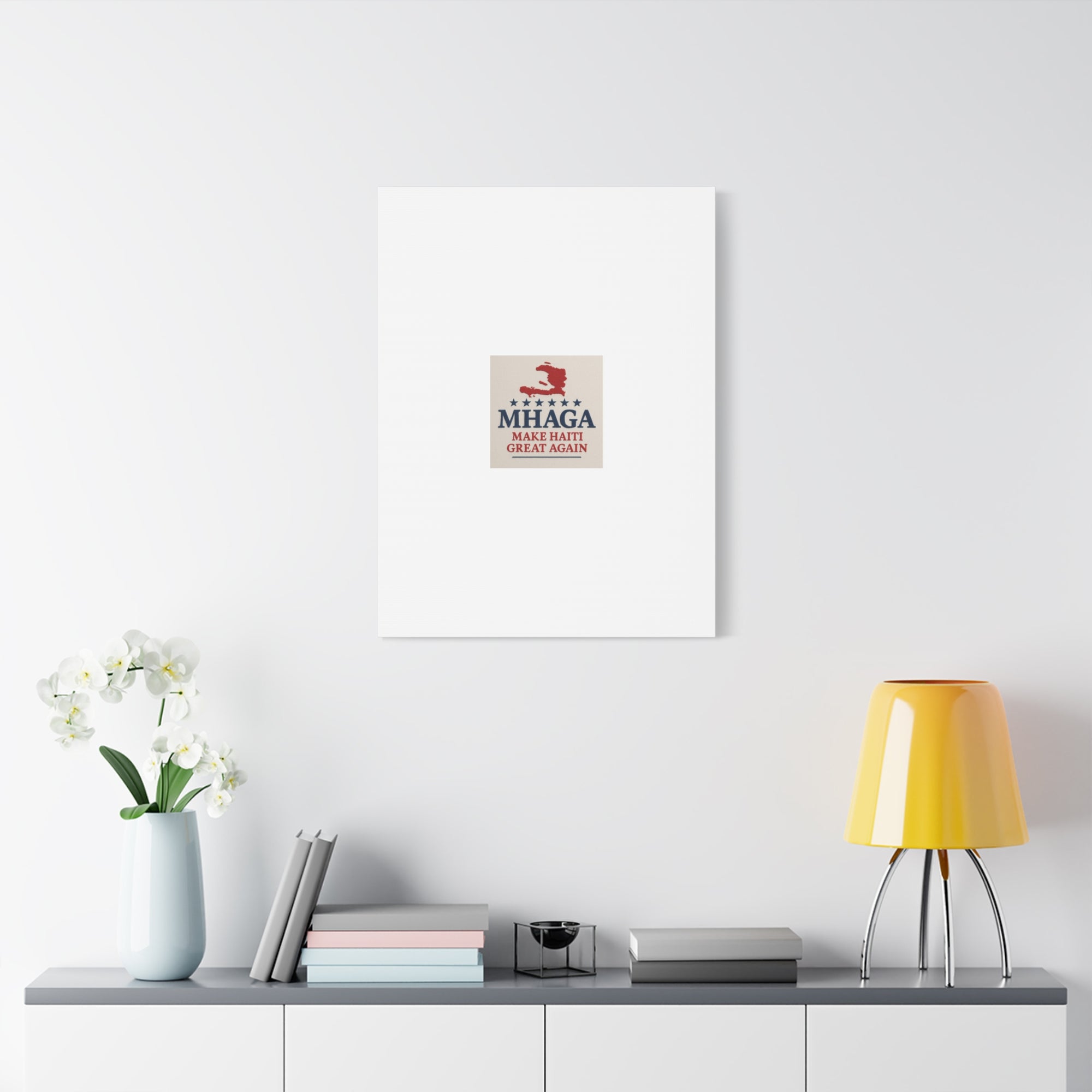 Matte Canvas Wall Art - MHAGA Make Haiti Great Again, Political Decor, Haitian Pride, Home Gallery, Unique Gift Idea