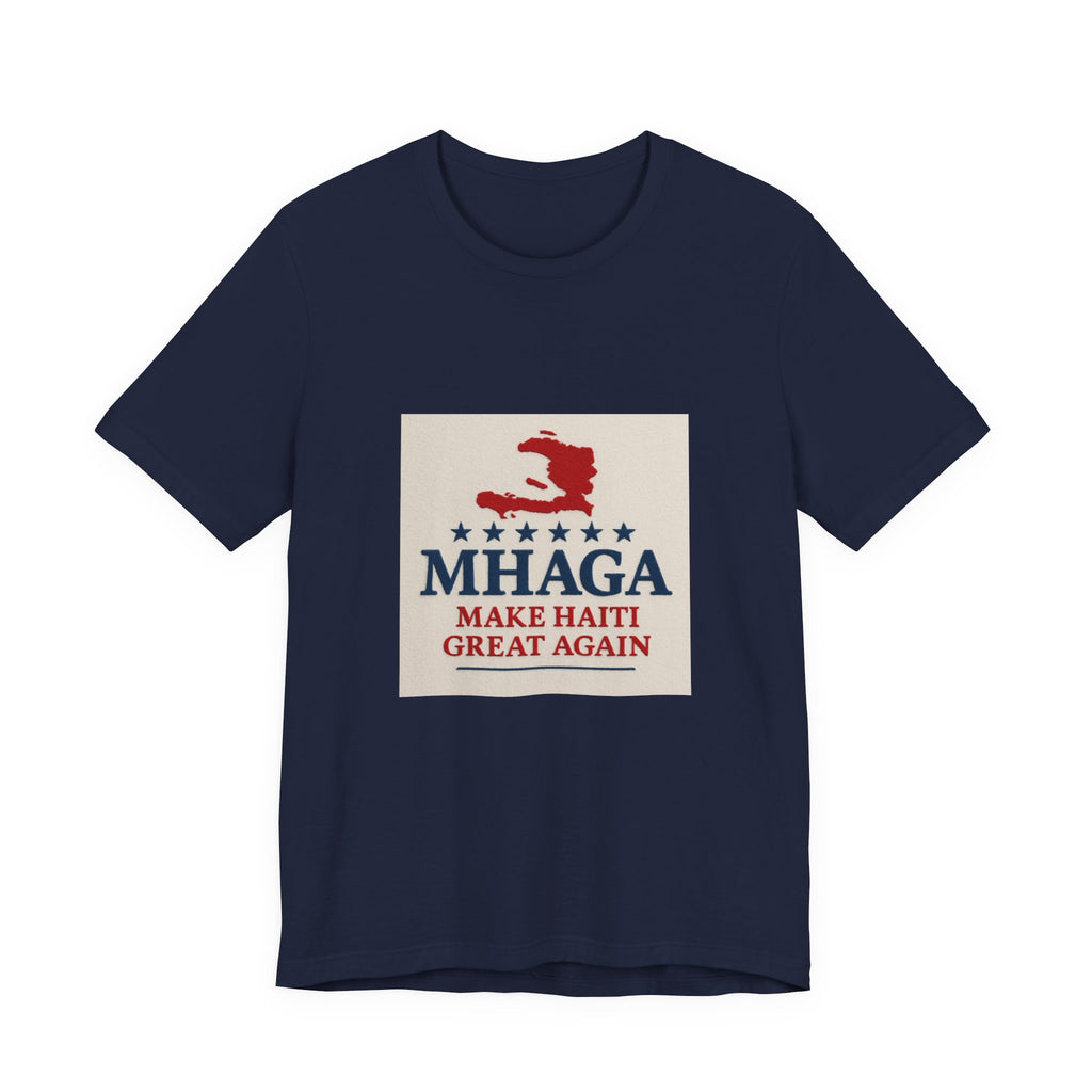 Unisex Jersey Short Sleeve Tee – MHAGA Make Haiti Great Again Shirt, Casual Wear, Gift for Activists, Festival Apparel, Travel Tee