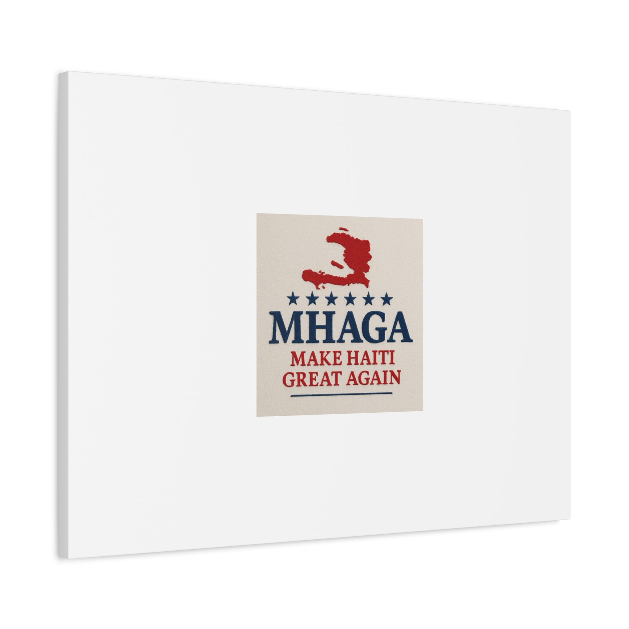 Matte Canvas Wall Art - MHAGA Make Haiti Great Again, Political Decor, Haitian Pride, Home Gallery, Unique Gift Idea