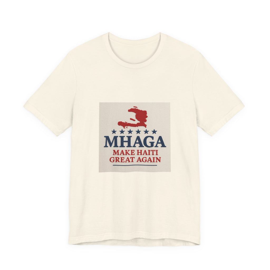 Unisex Jersey Short Sleeve Tee – MHAGA Make Haiti Great Again Shirt, Casual Wear, Gift for Activists, Festival Apparel, Travel Tee