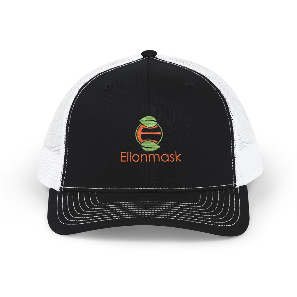 Ellonmask Snapback Trucker Cap — Embroidered 'Ellonmask' Mesh Back Hat