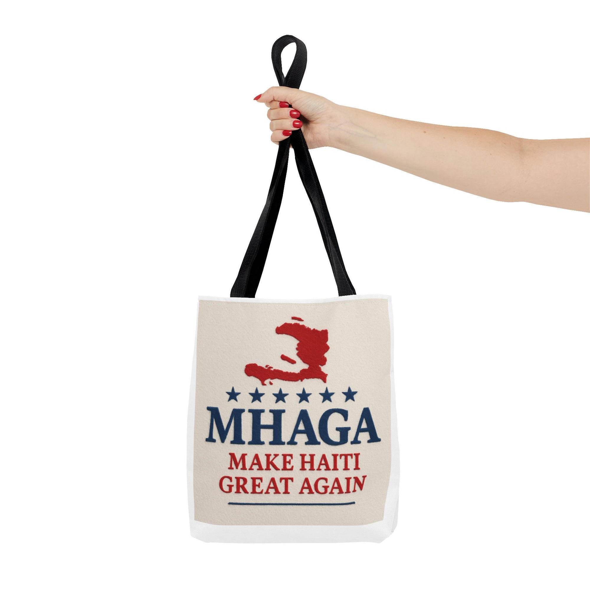 Patriotic Haiti Tote Bag, Make Haiti Great Again, Canvas Shopping Bag, Eco-Friendly Gift, Travel Bag, Statement Tote