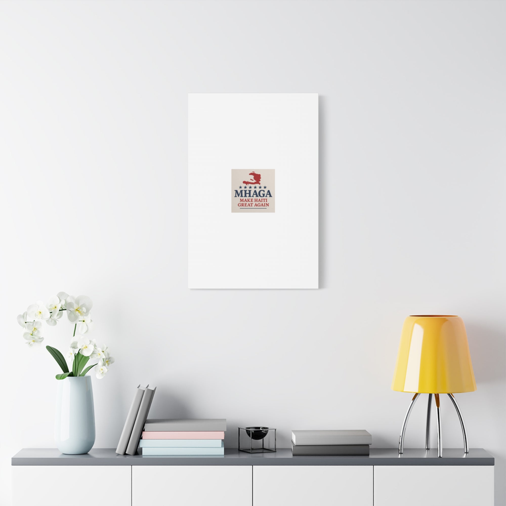 Matte Canvas Wall Art - MHAGA Make Haiti Great Again, Political Decor, Haitian Pride, Home Gallery, Unique Gift Idea