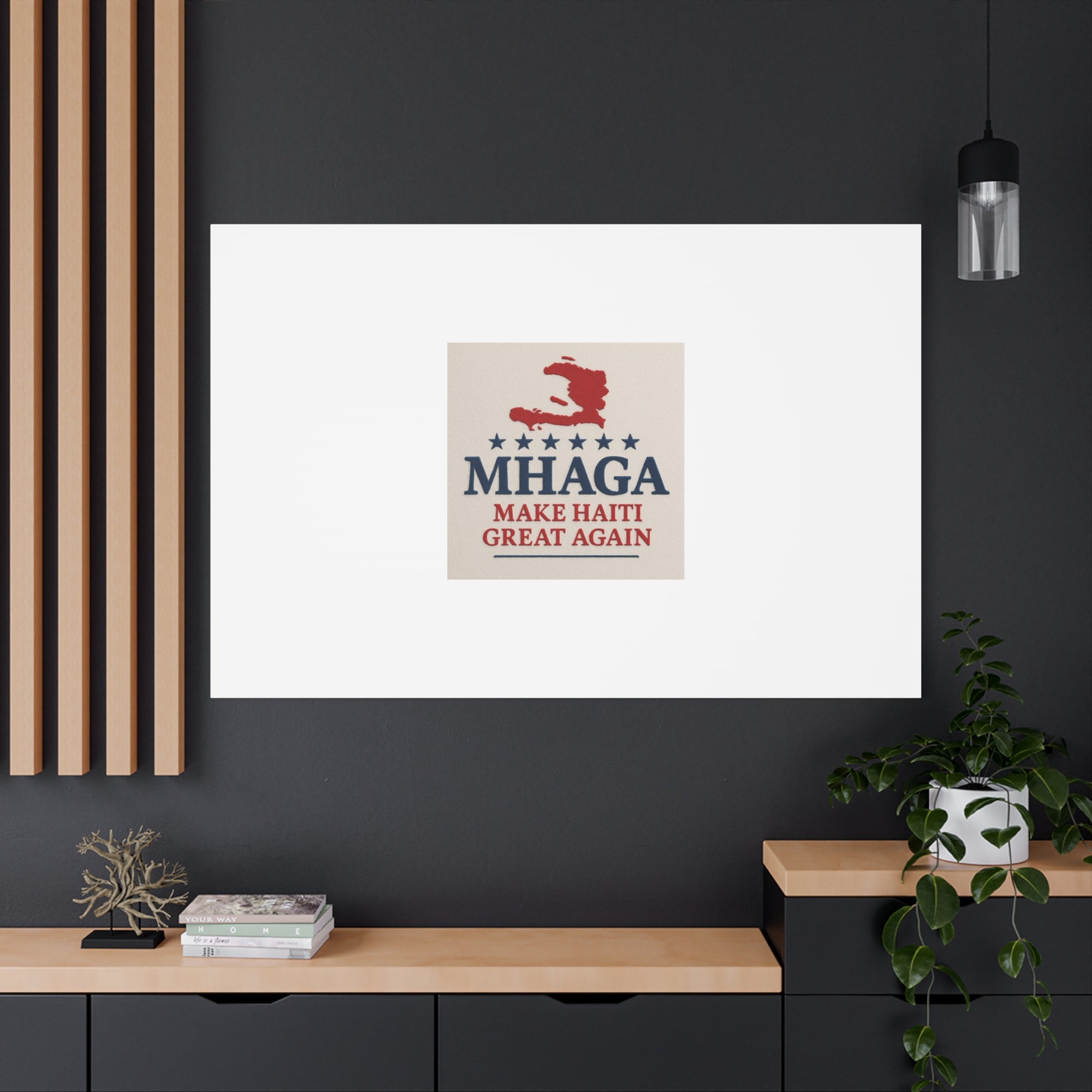 Matte Canvas Wall Art - MHAGA Make Haiti Great Again, Political Decor, Haitian Pride, Home Gallery, Unique Gift Idea