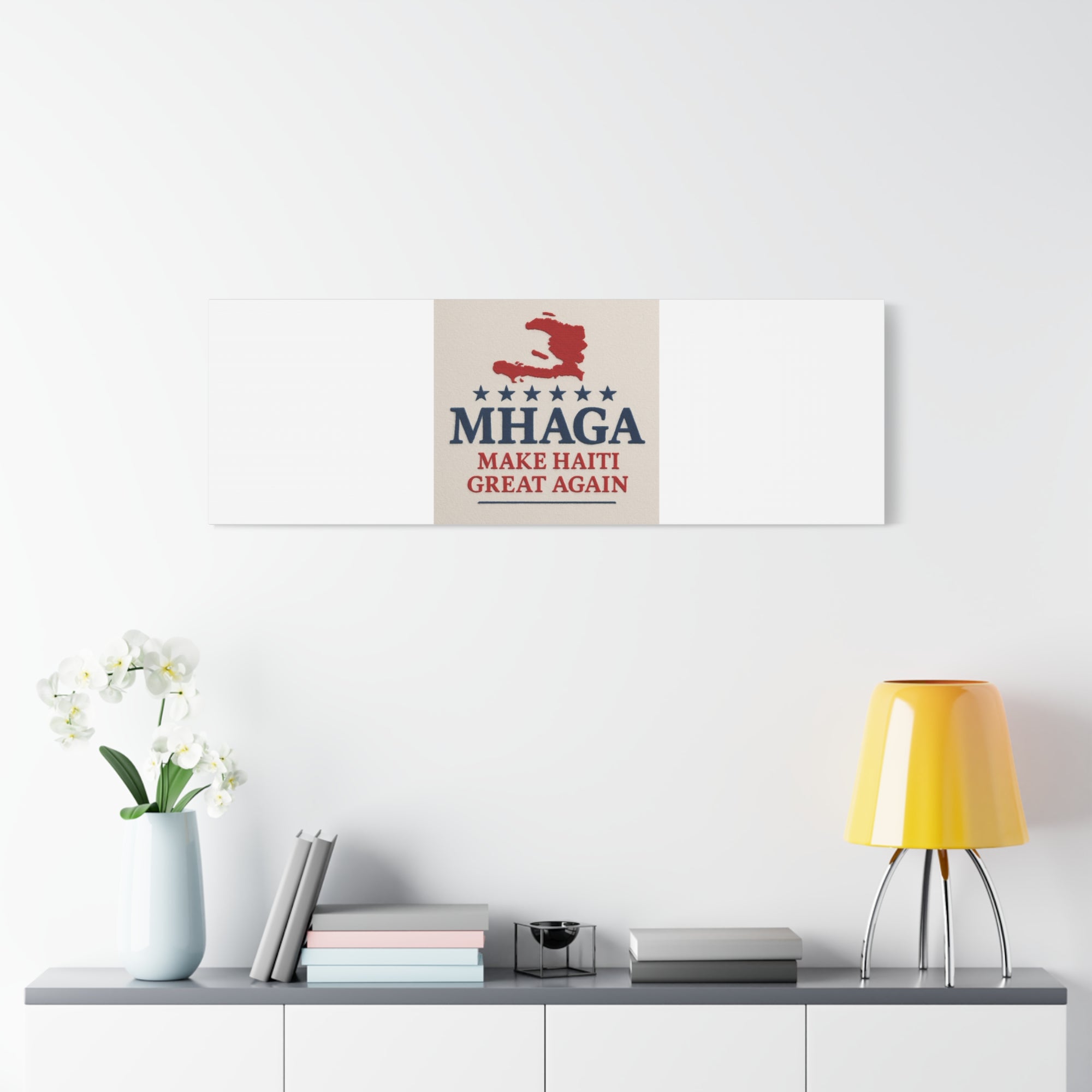 Matte Canvas Wall Art - MHAGA Make Haiti Great Again, Political Decor, Haitian Pride, Home Gallery, Unique Gift Idea