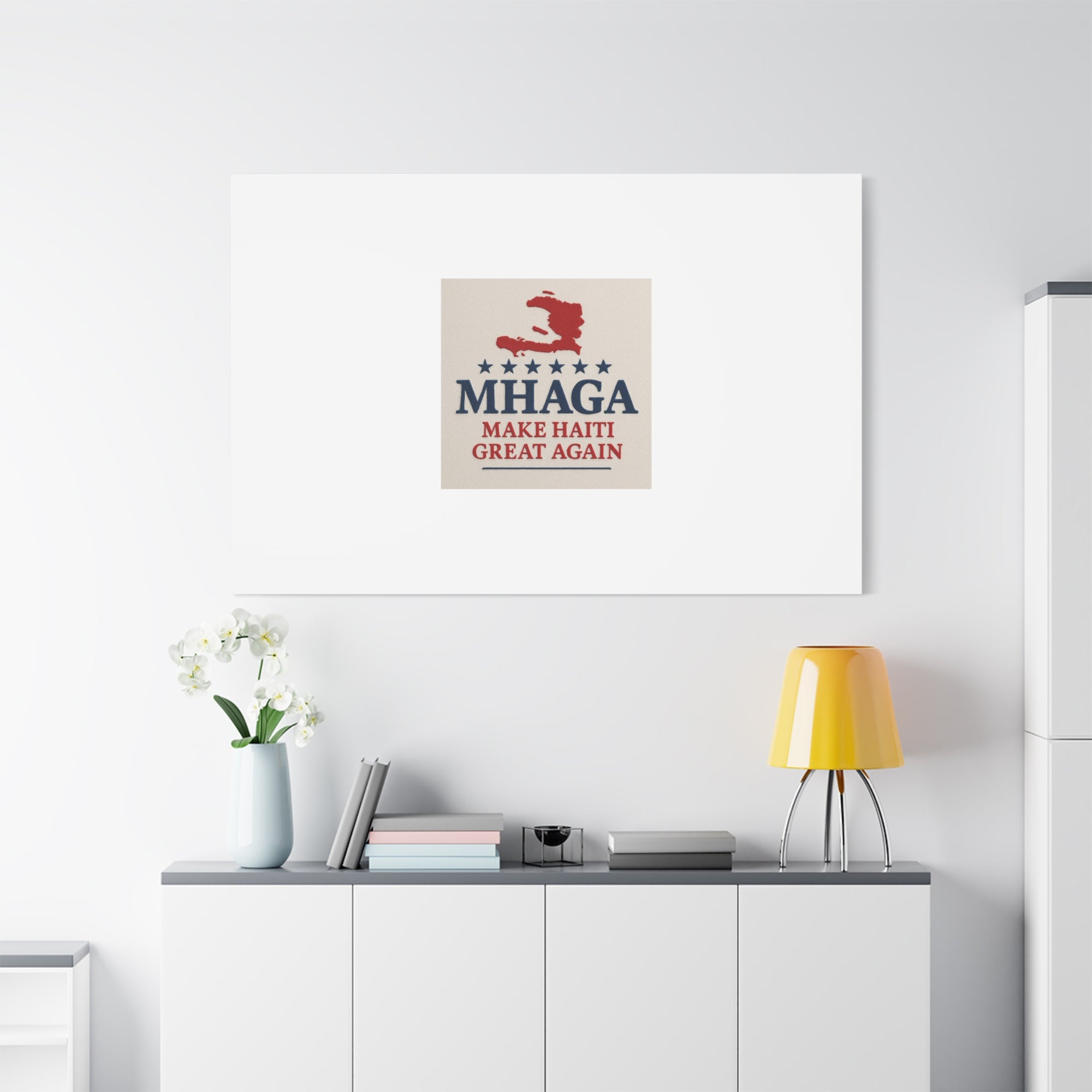 Matte Canvas Wall Art - MHAGA Make Haiti Great Again, Political Decor, Haitian Pride, Home Gallery, Unique Gift Idea