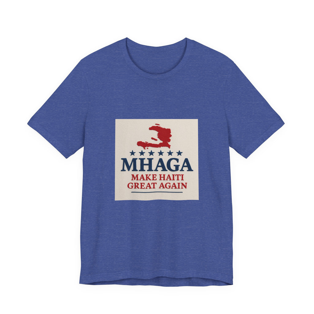 Unisex Jersey Short Sleeve Tee – MHAGA Make Haiti Great Again Shirt, Casual Wear, Gift for Activists, Festival Apparel, Travel Tee