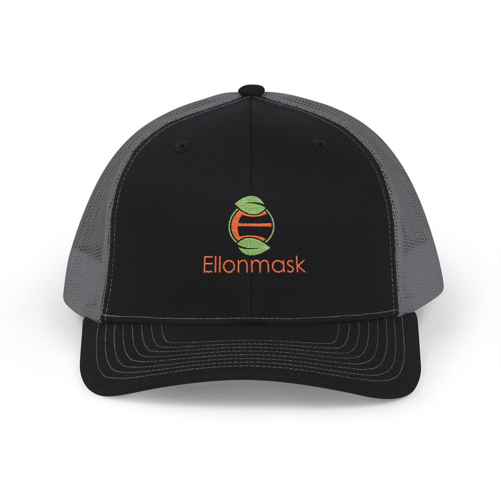 Ellonmask Snapback Trucker Cap — Embroidered 'Ellonmask' Mesh Back Hat
