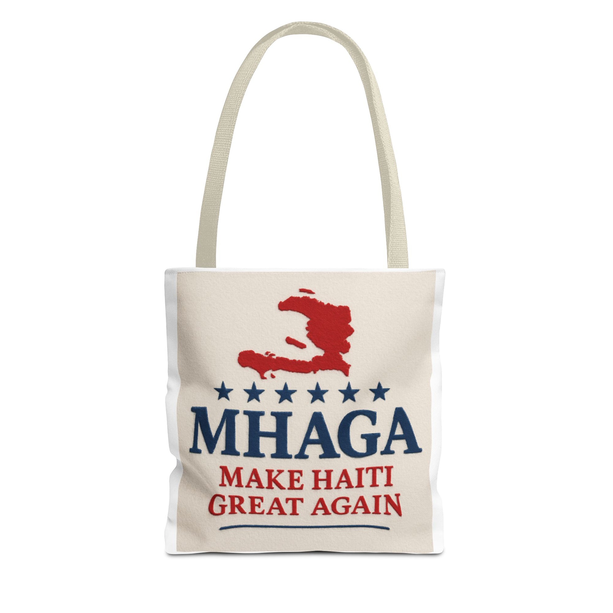 Patriotic Haiti Tote Bag, Make Haiti Great Again, Canvas Shopping Bag, Eco-Friendly Gift, Travel Bag, Statement Tote
